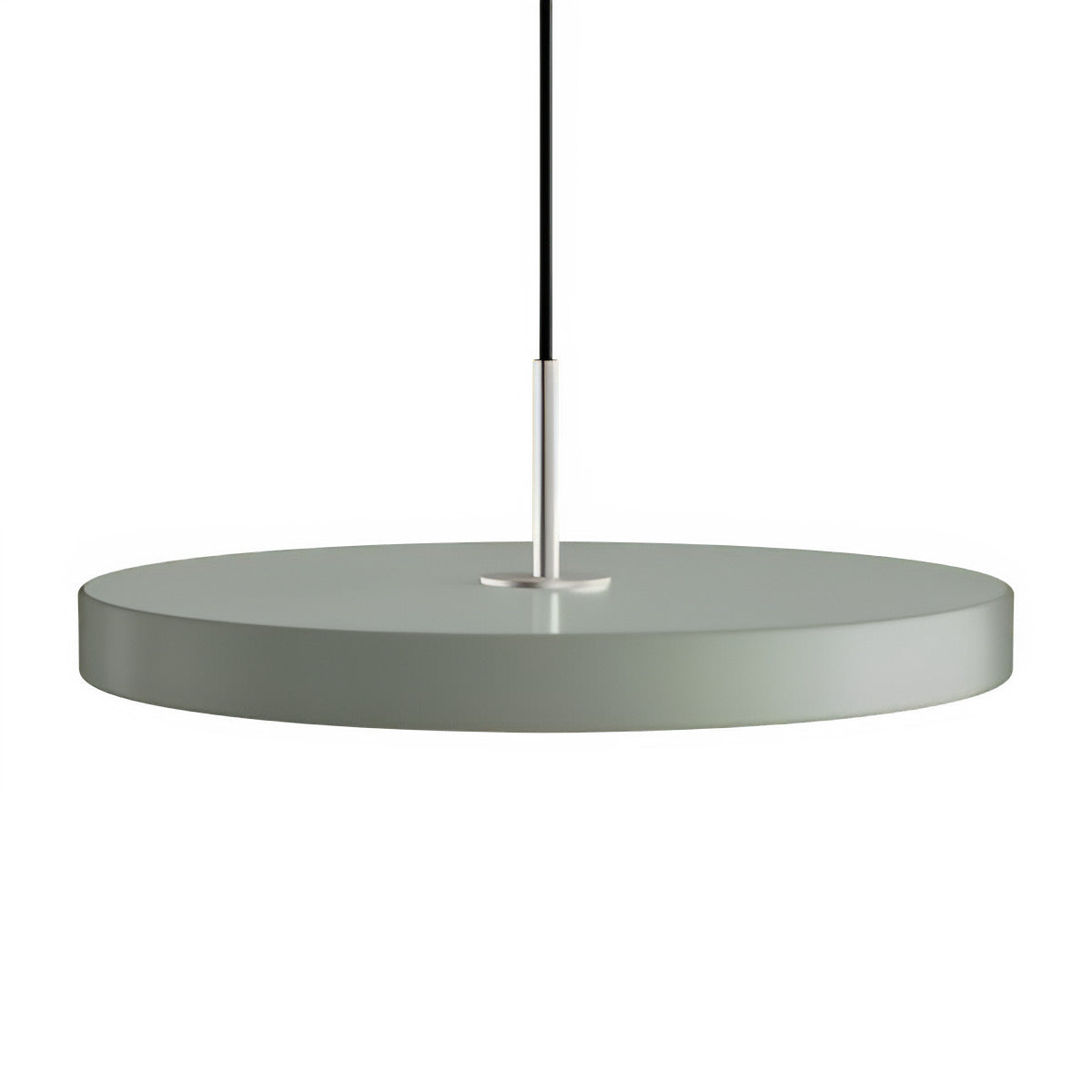 Hanglamp ASTERIA PLUS olijfgroen met zilveren inzet
