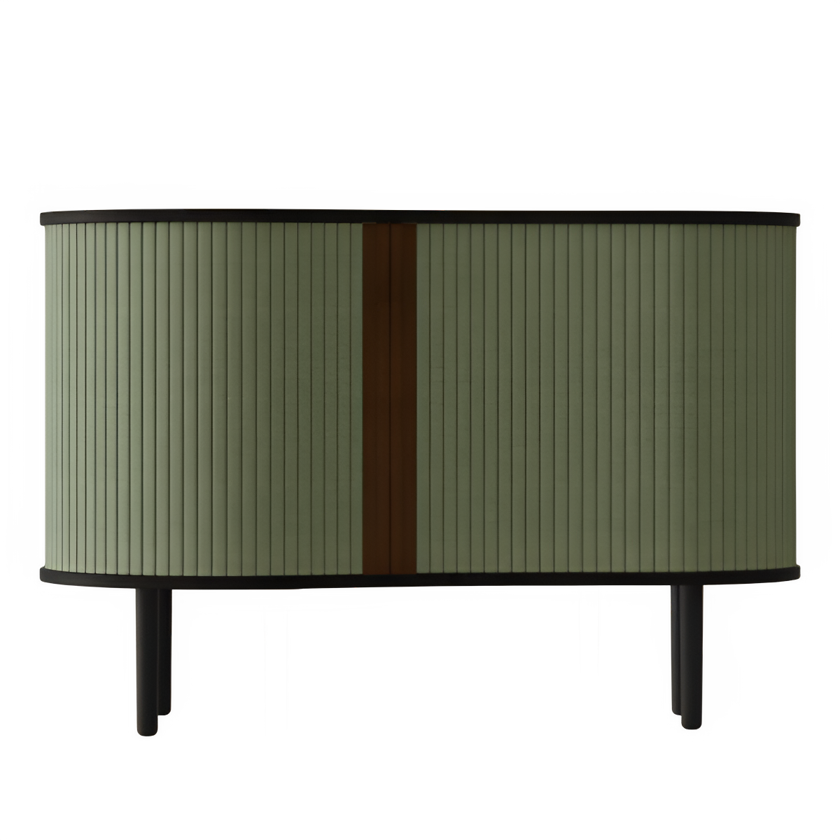 Kommode AUDACIOUS grün mit schwarzem Eichenholz