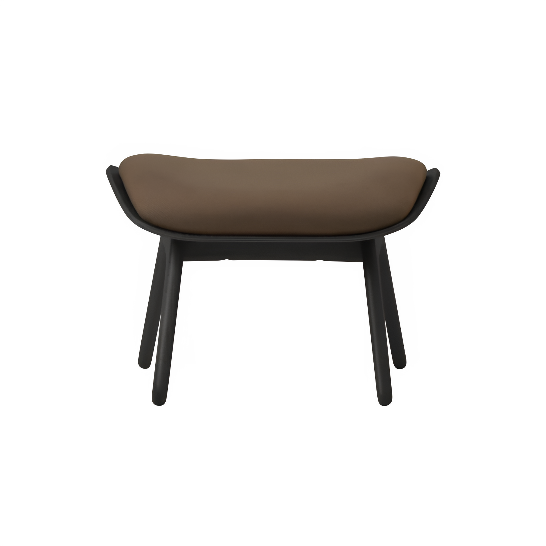 Fußhocker READER in Kaffee mit schwarzem Fußteil