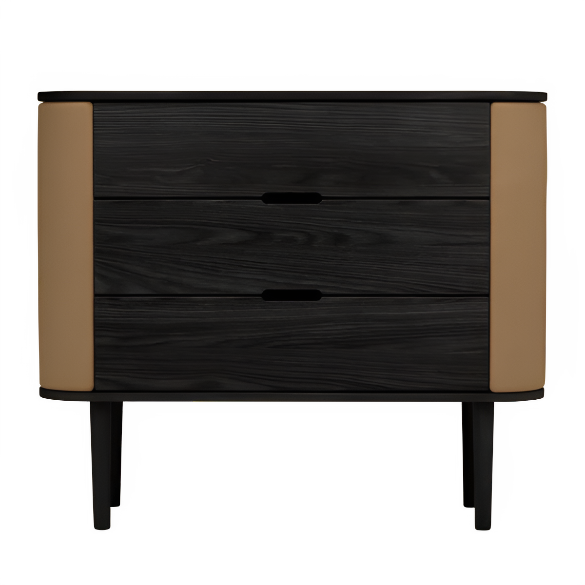 Kast TREASURES karamelkleurig met zwarte basis