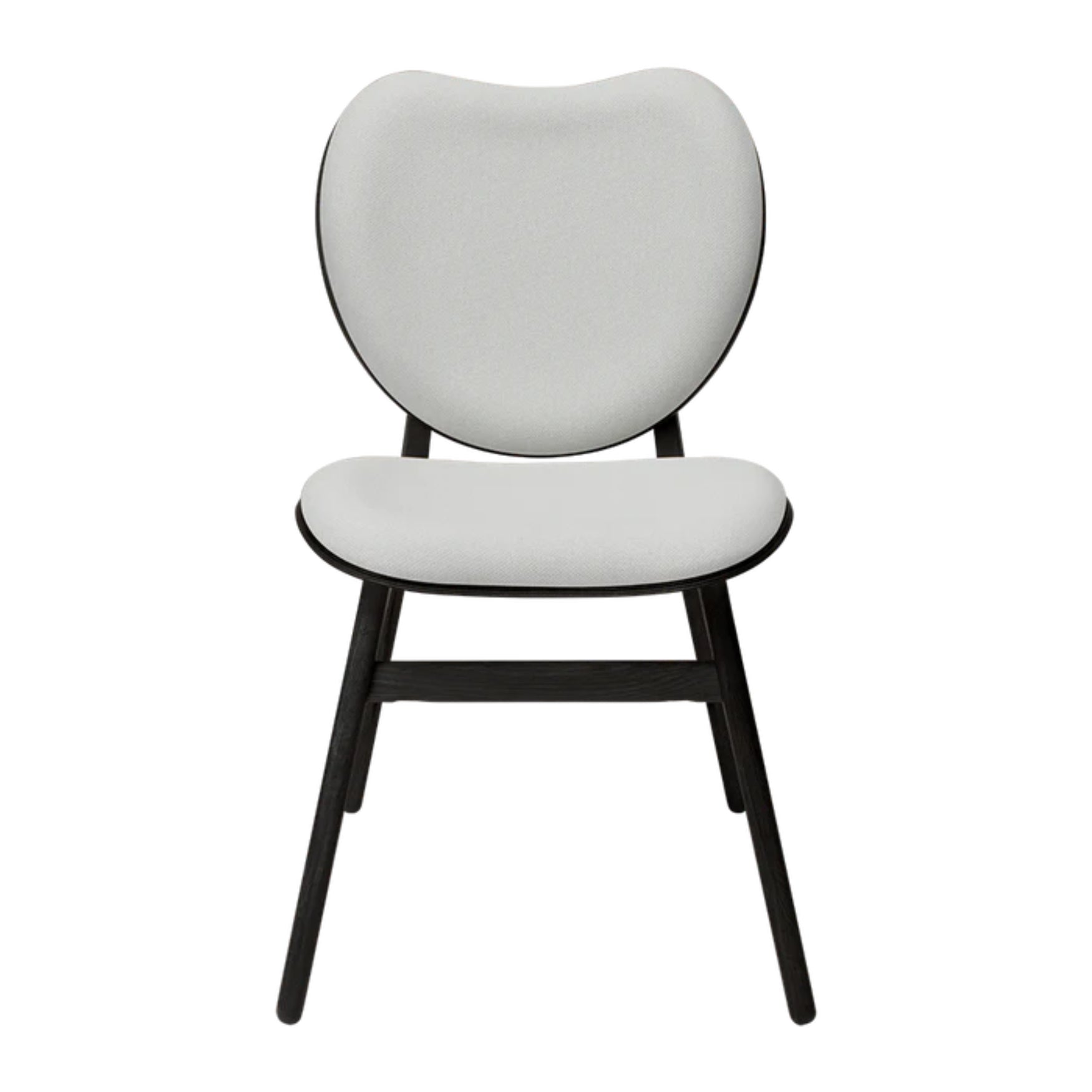 Stoel CONVERSATION wit met zwarte eiken basis