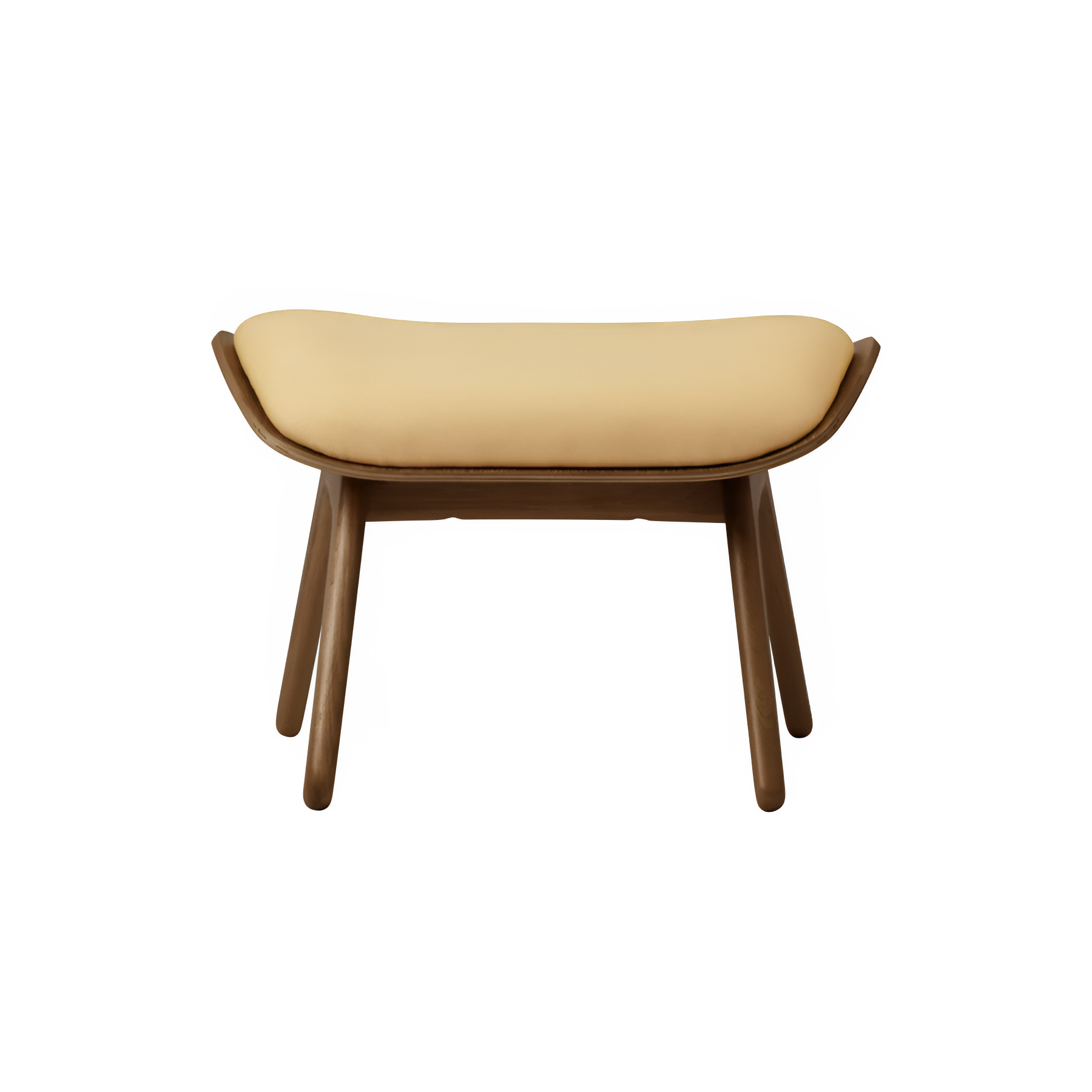 READER footrest yellow with dark oak base