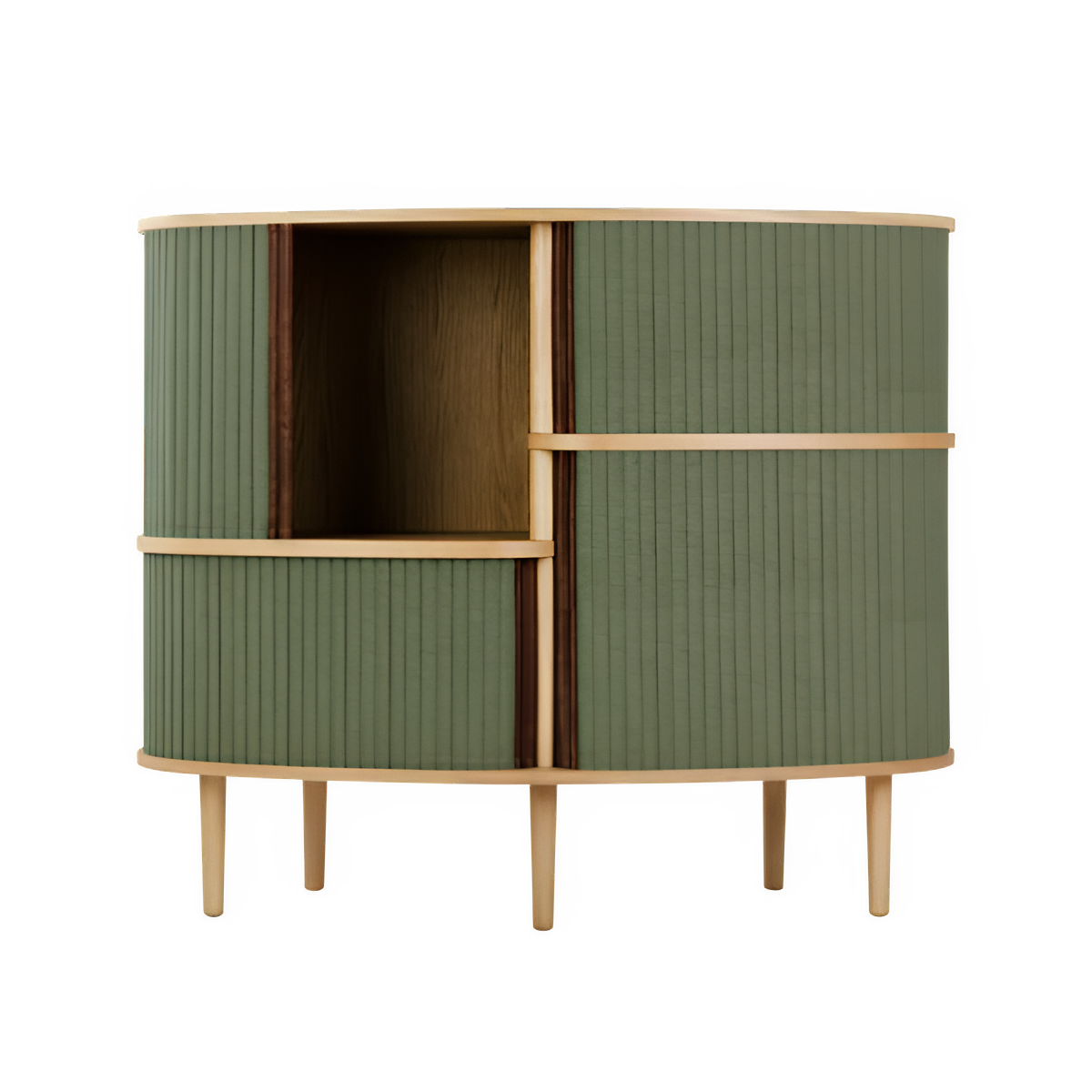 Kommode AUDACIOUS grün mit Eiche