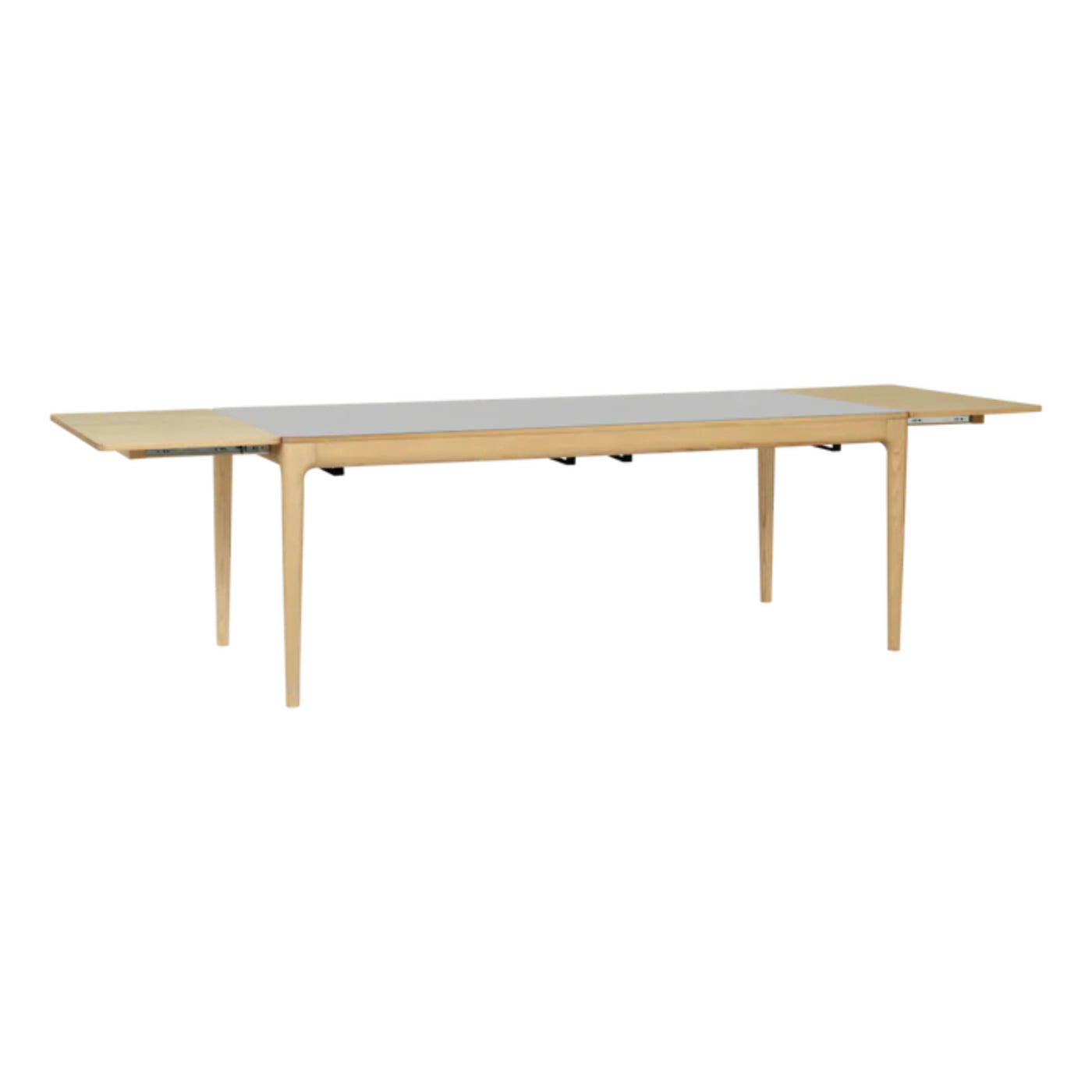HEART'N'SOUL extendable table gray with oak base