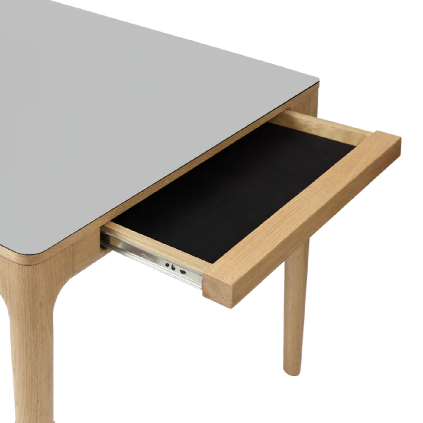 HEART'N'SOUL extendable table gray with oak base