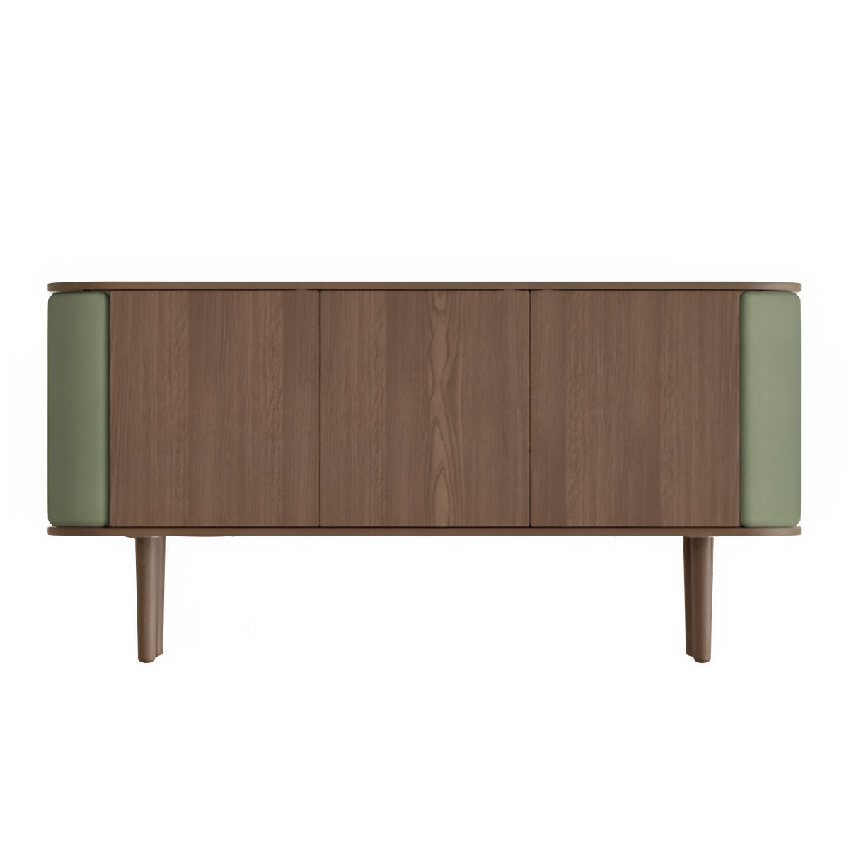 Dressoir TREASURES groen met donker eikenhout