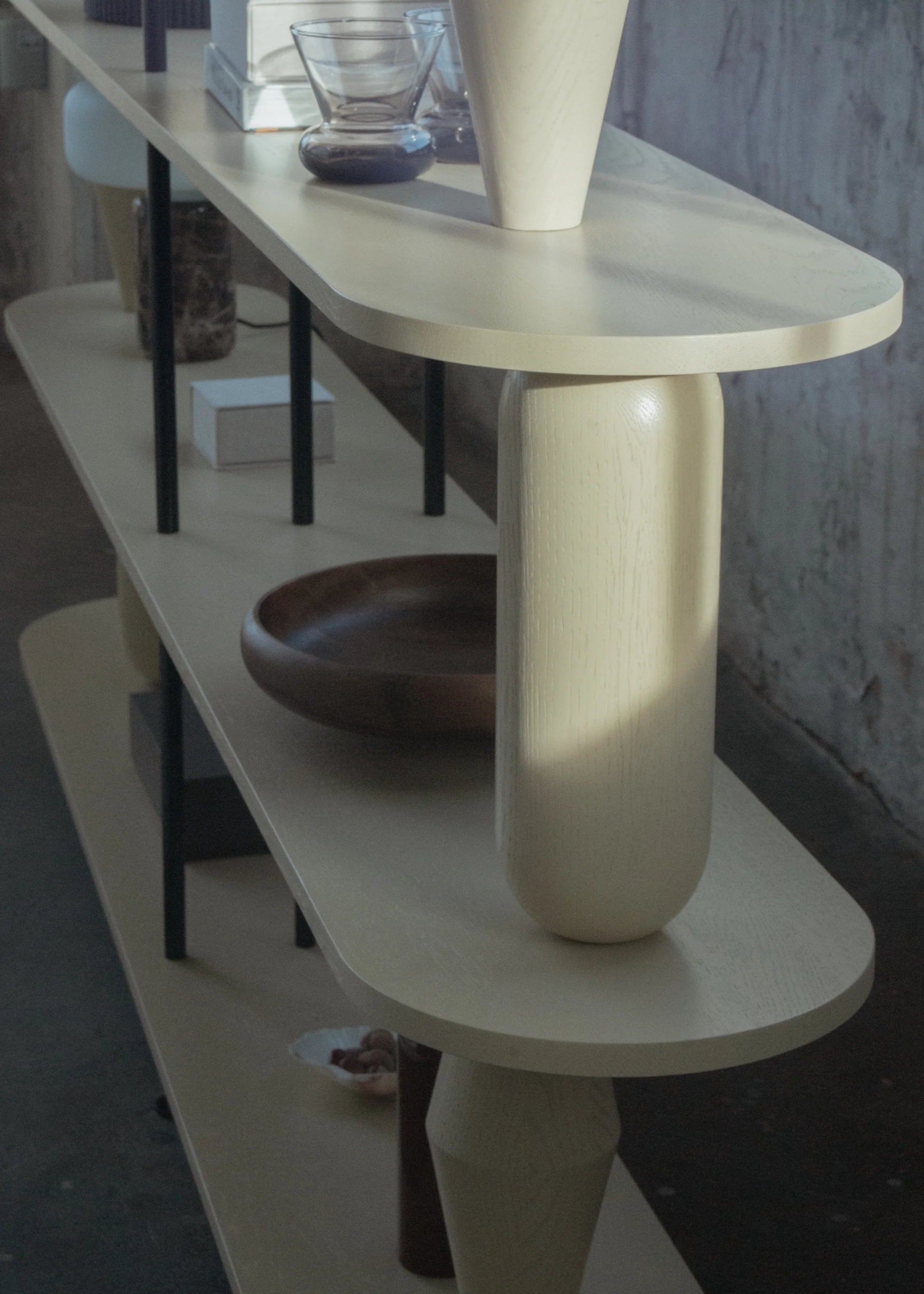 VAZOO DUO rek van gebleekt eikenhout