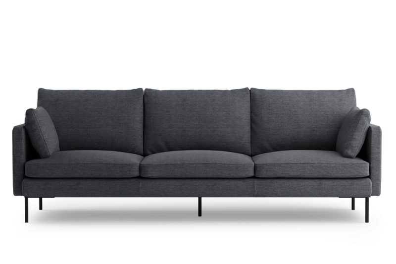 3-Seater Sofa DUNE Upholstered with Black Base
