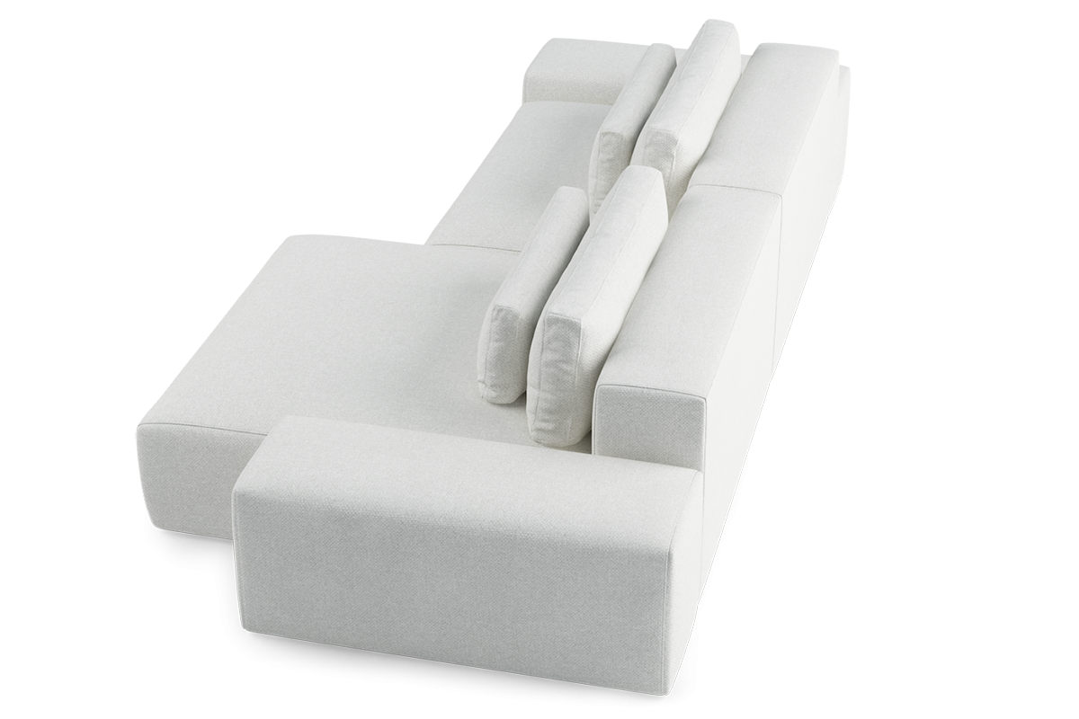 Modularer 3,5-sitziger rechter FLAVIO Bezugsofa