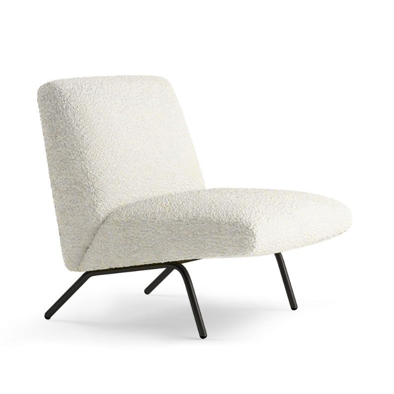 Fauteuil LINO gestoffeerd met zwarte basis