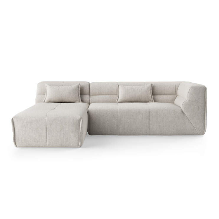 Modularer 4-Sitzer-Ecksofa links PIERO gepolstert