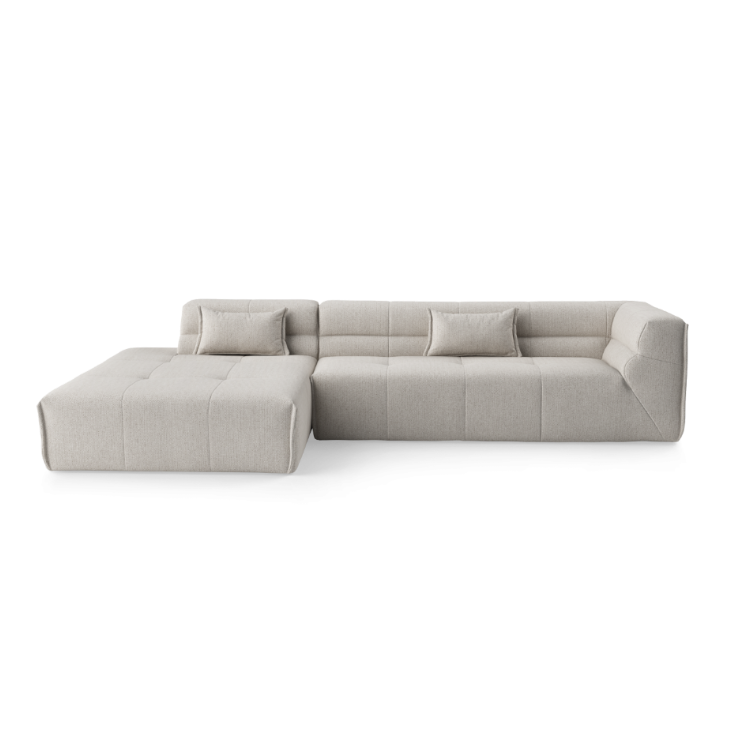 Modularer 5-Sitzer-Ecksofa links PIERO gepolstert