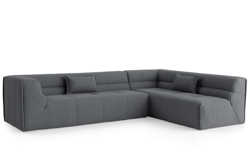 Modularer 6-Sitzer Ecksofa rechts PIERO gepolstert