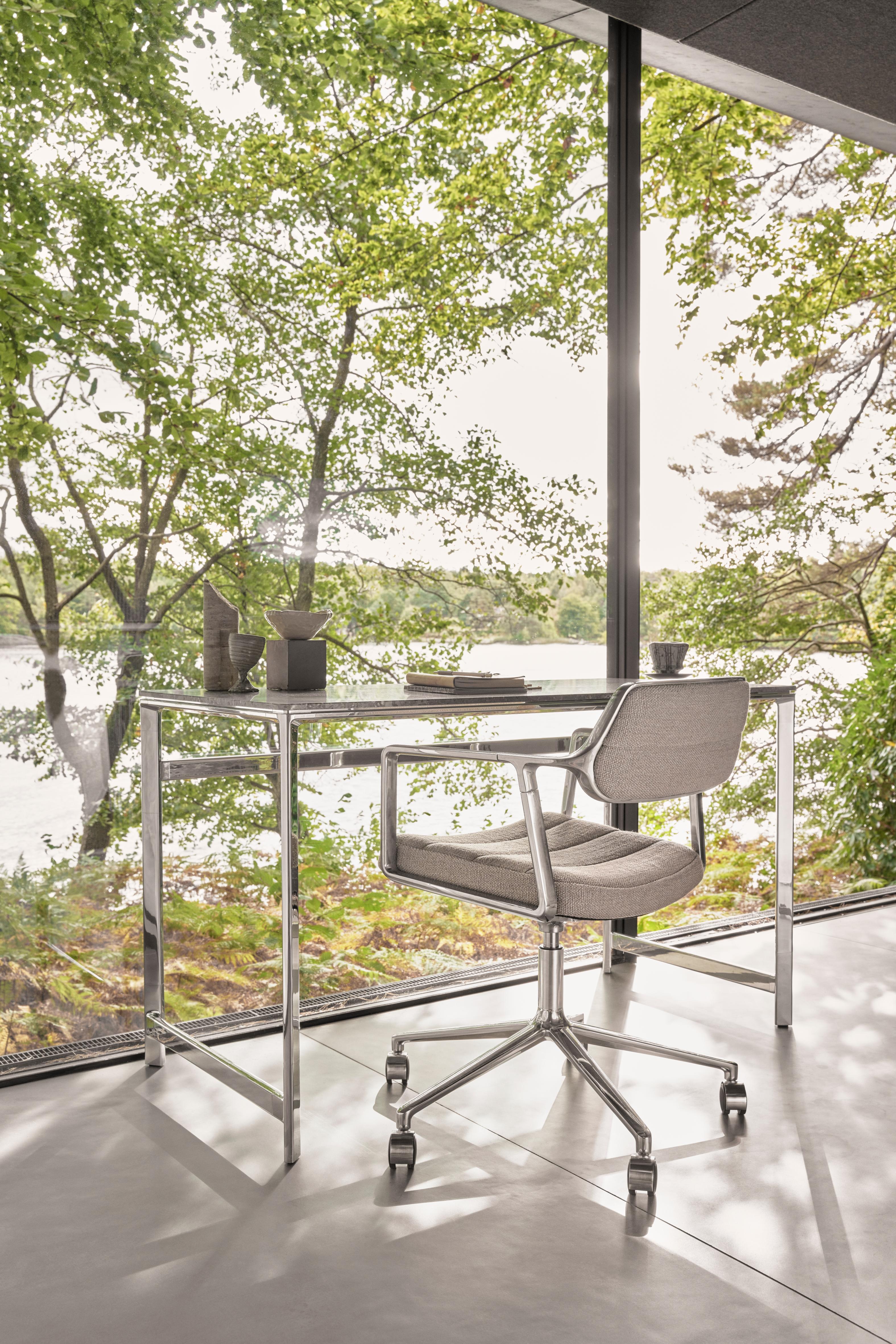 Bürostuhl 453+ hellgrau mit Metallbasis