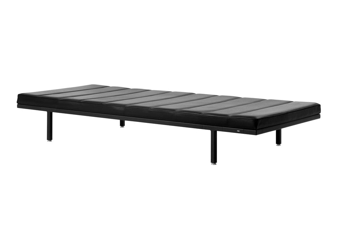 Ligbed 461 zwarte leer