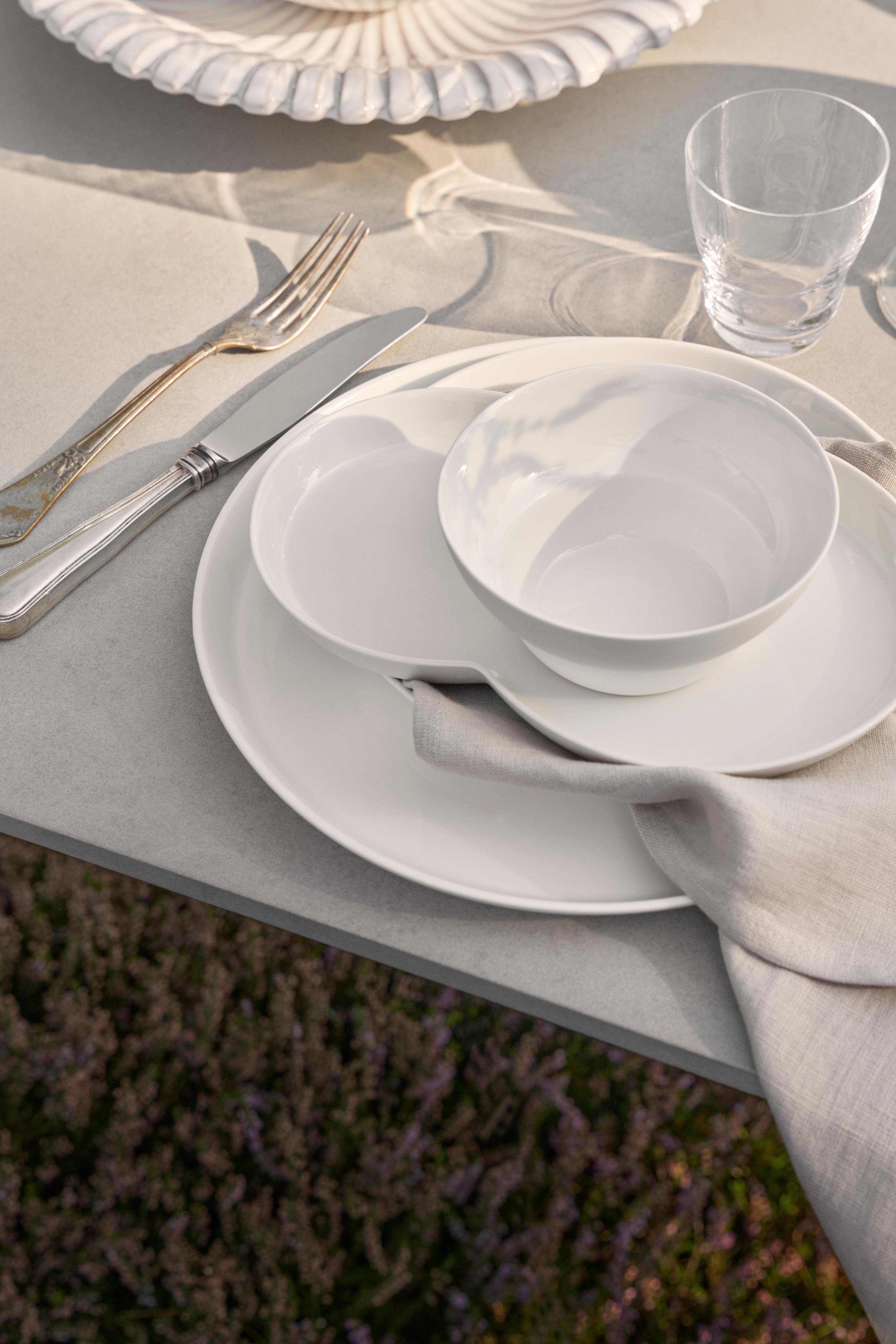 Set of two VIPP brunch plates white porcelain
