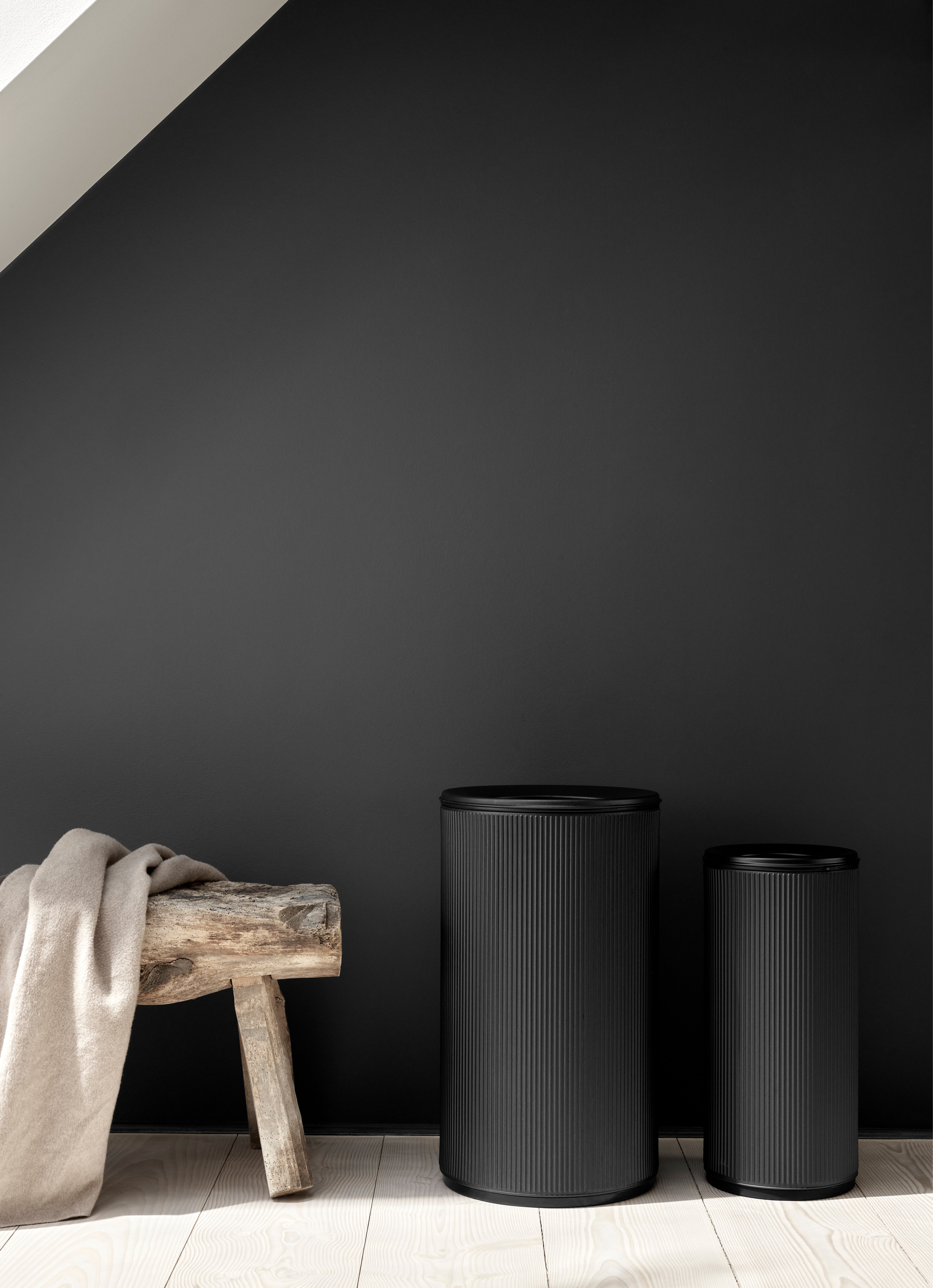 Open Top Prullenbak zwart