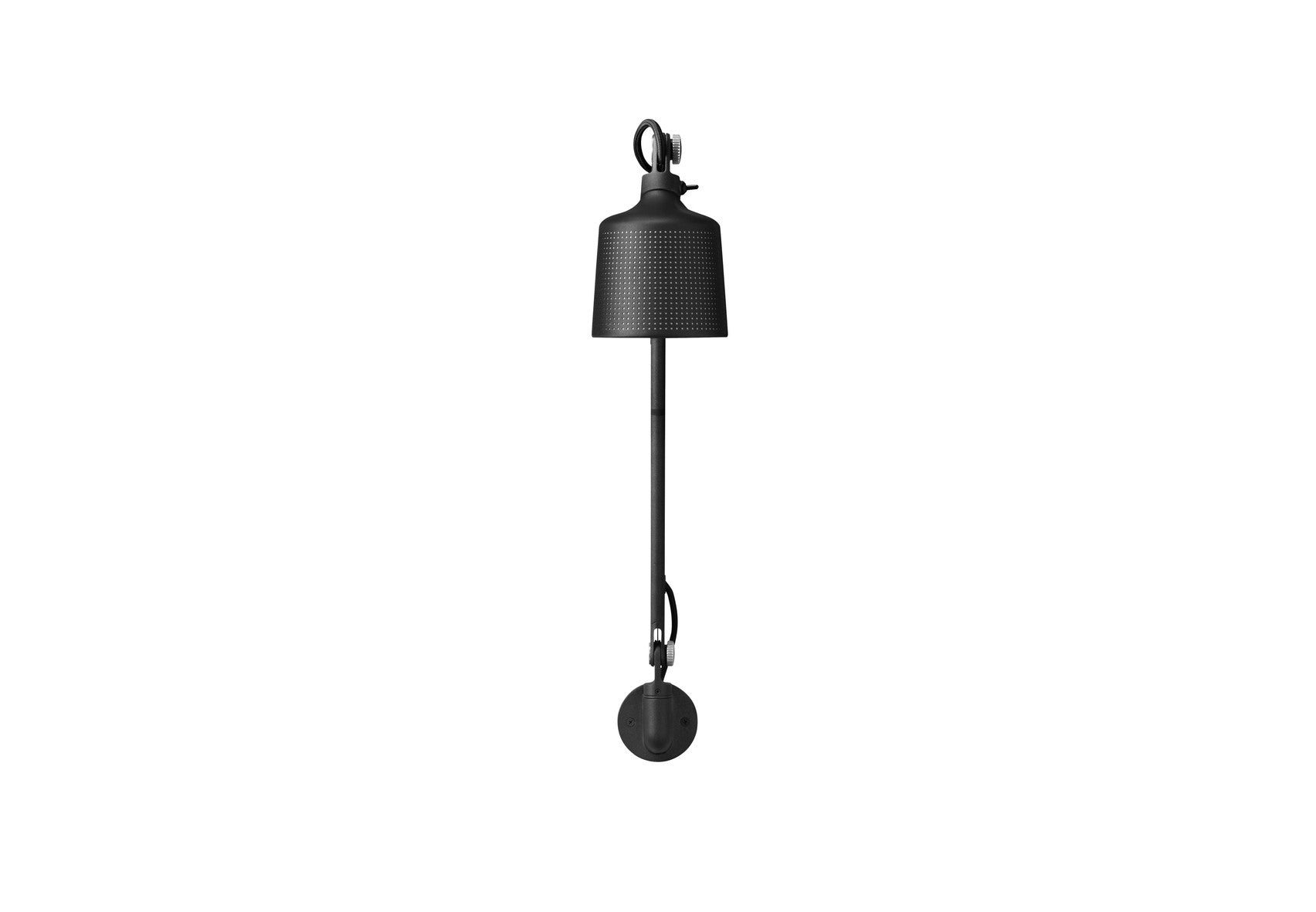 Wandleuchte mit Arm 522 schwarz Metall