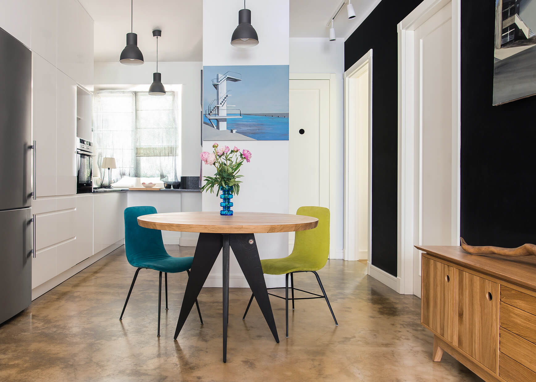 Runder Tisch MEDUSA Eiche