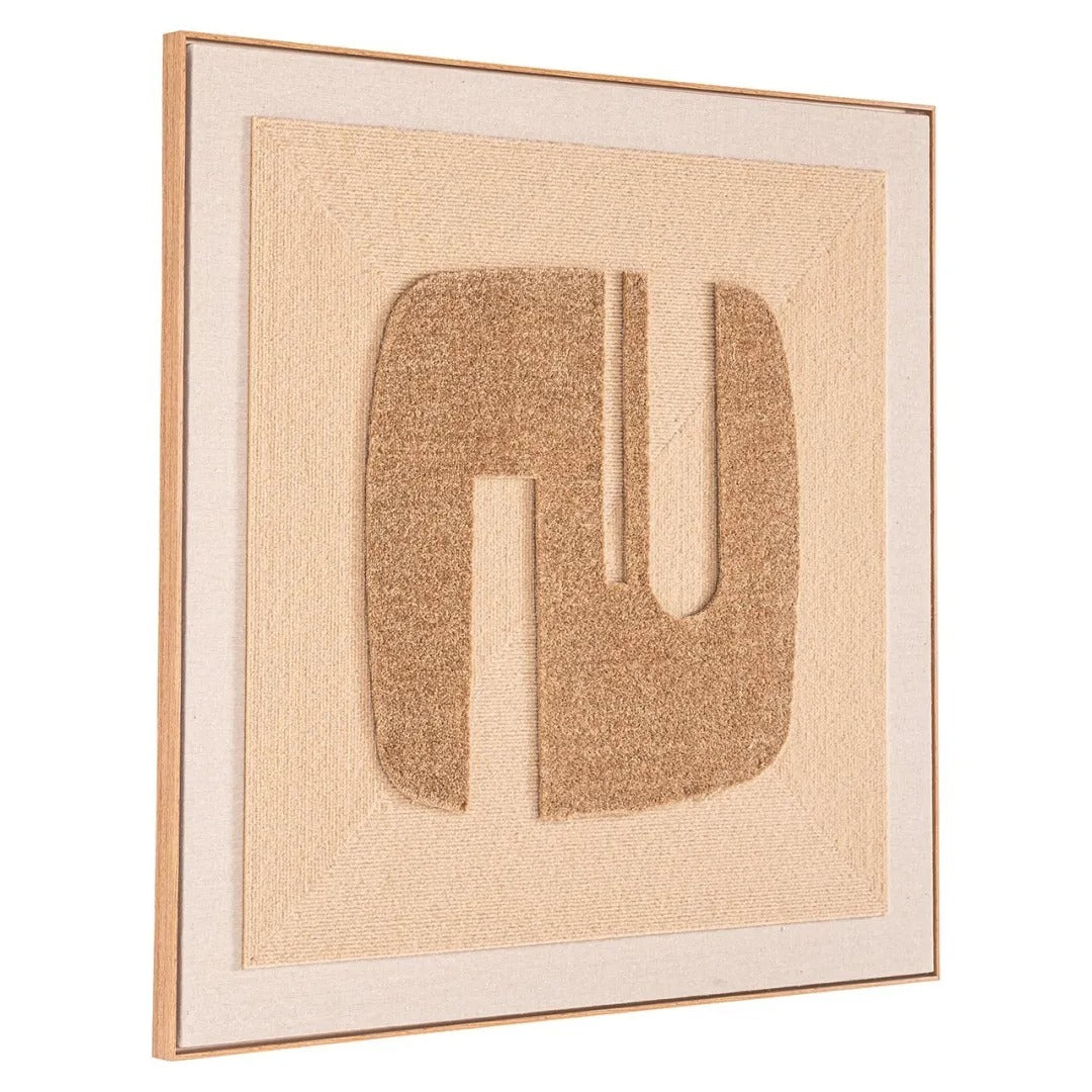 Schilderij SEDA met bruine patroon