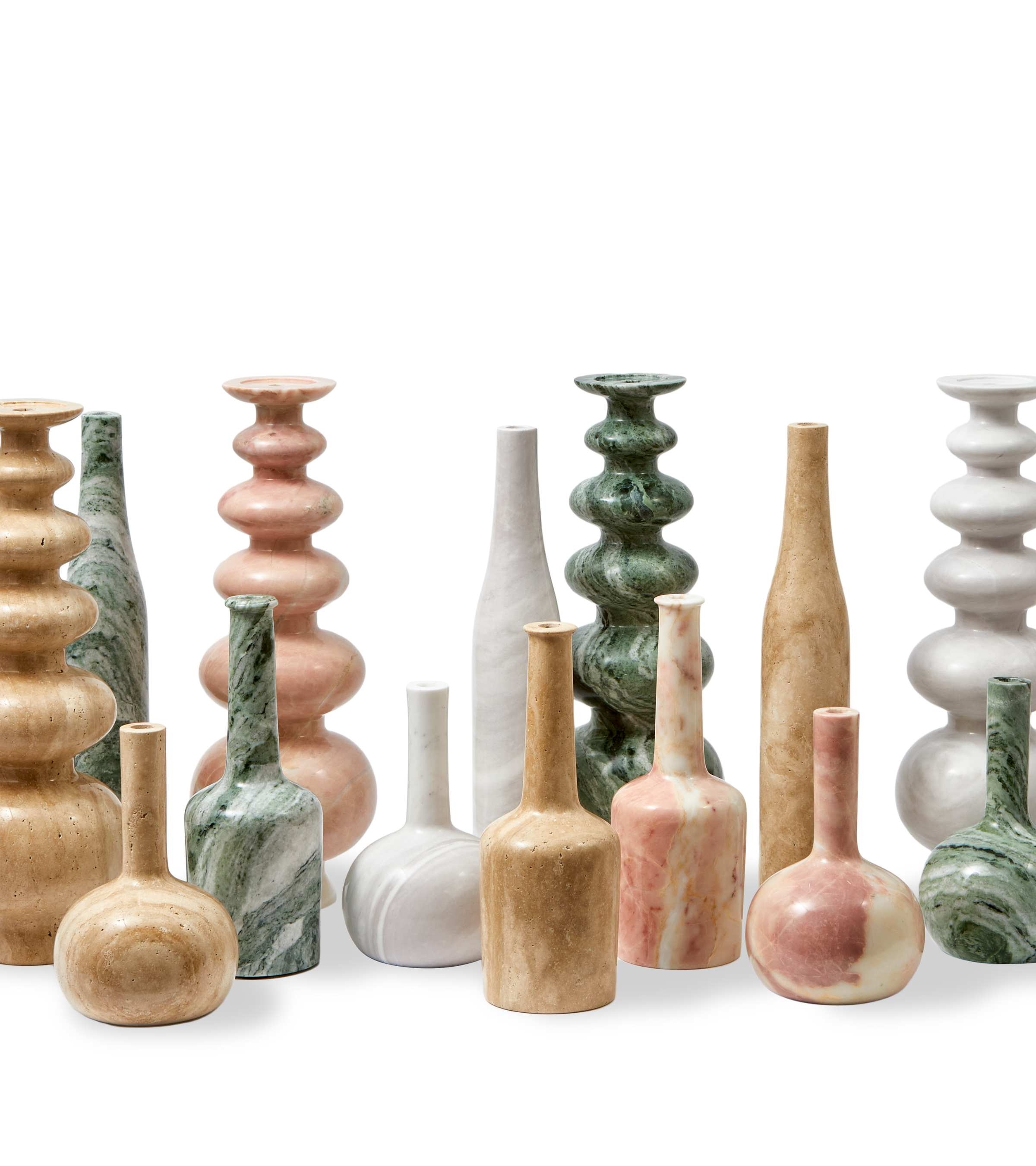 Kandelaar HERITAGE BELL wit marmer