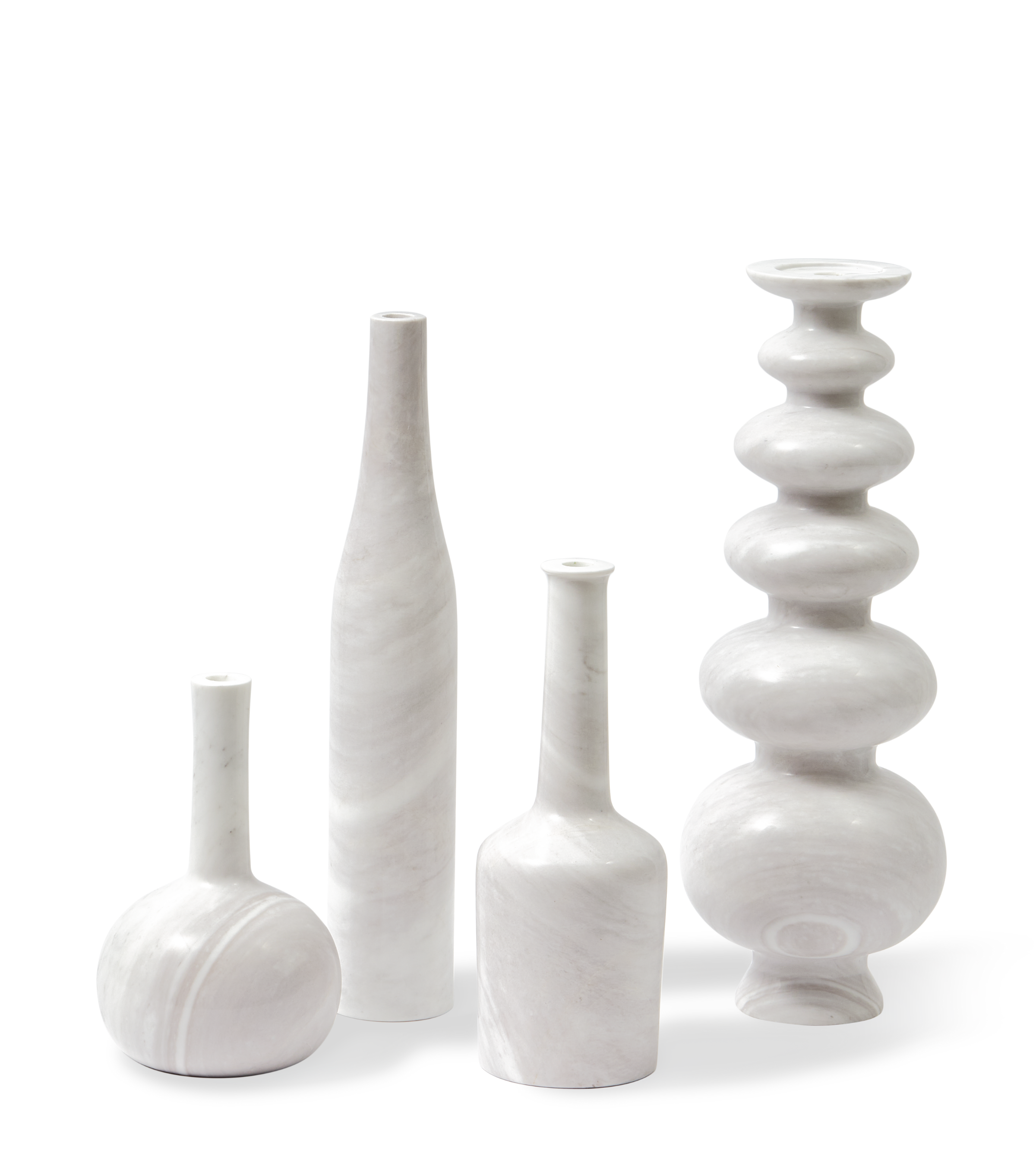 Kandelaar HERITAGE BELL wit marmer