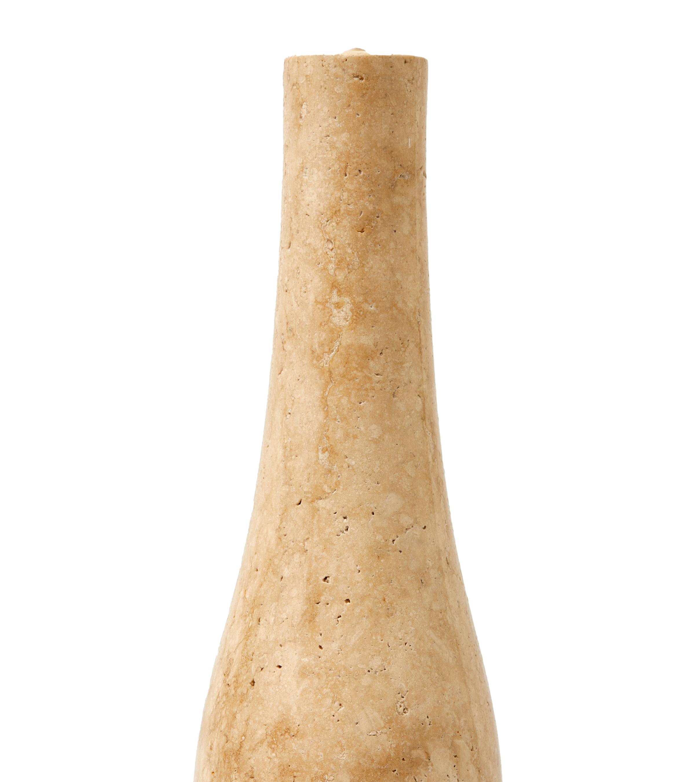 HERITAGE BOTTLE Kerzenständer beige Travertin