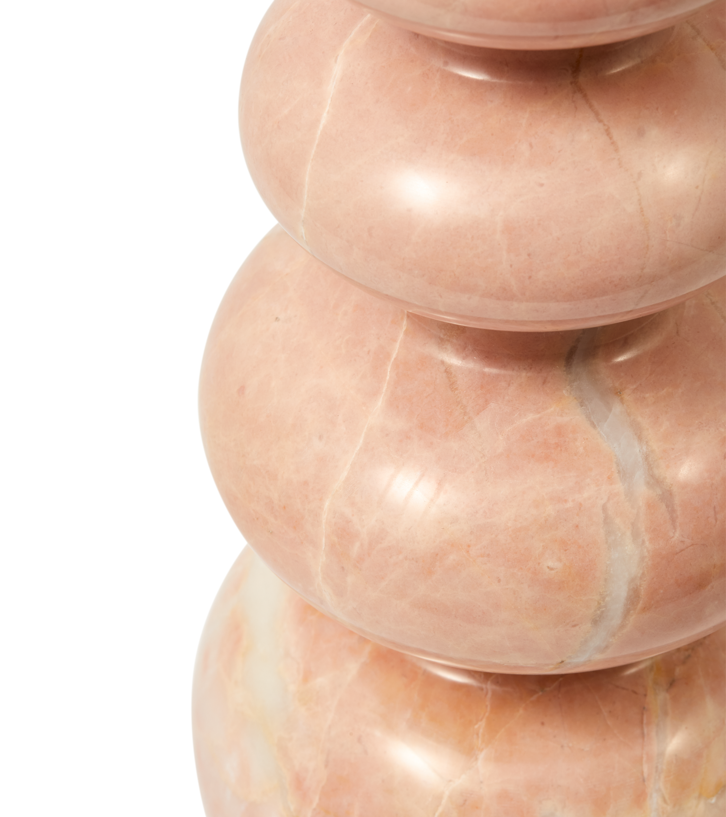 HERITAGE SPHERE Kerzenständer hellrosa Marmor