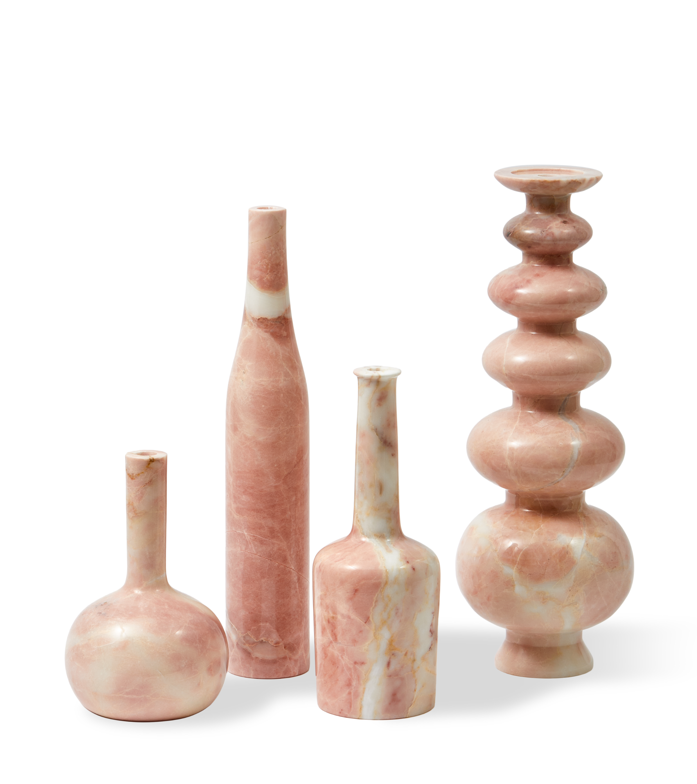 HERITAGE SPHERE Kerzenständer hellrosa Marmor