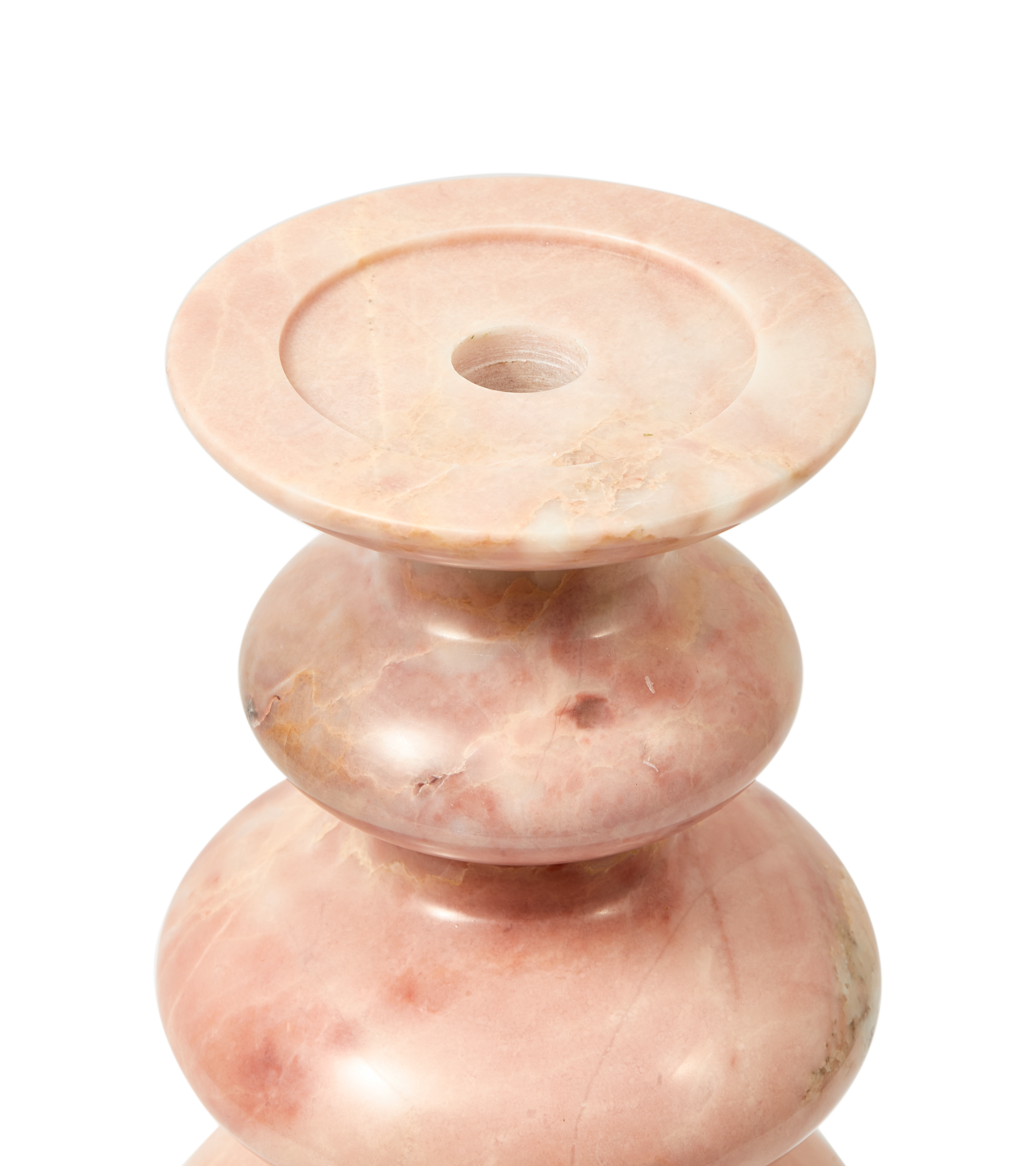 HERITAGE SPHERE Kerzenständer hellrosa Marmor