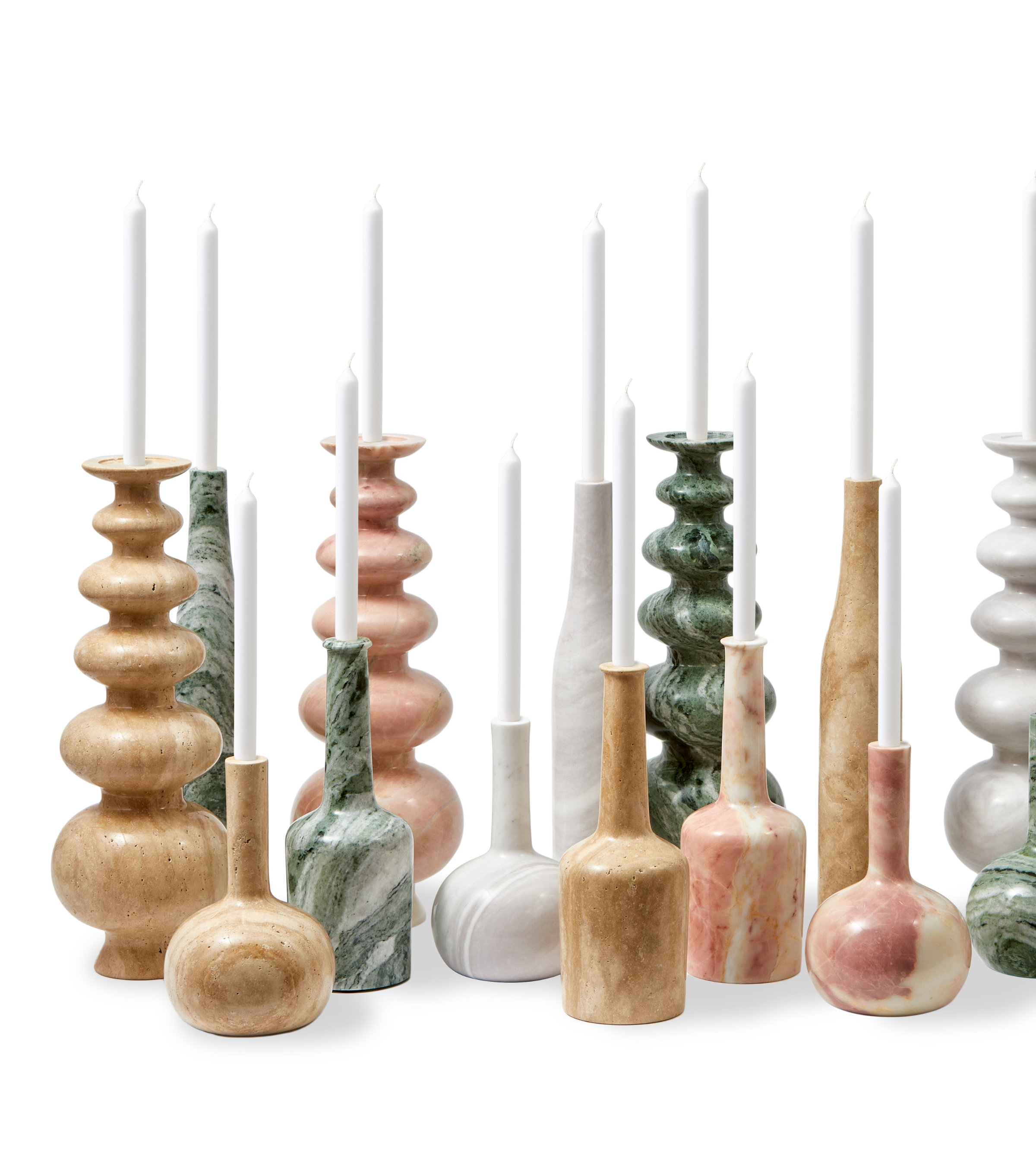 HERITAGE BELL Kerzenständer beige Travertin