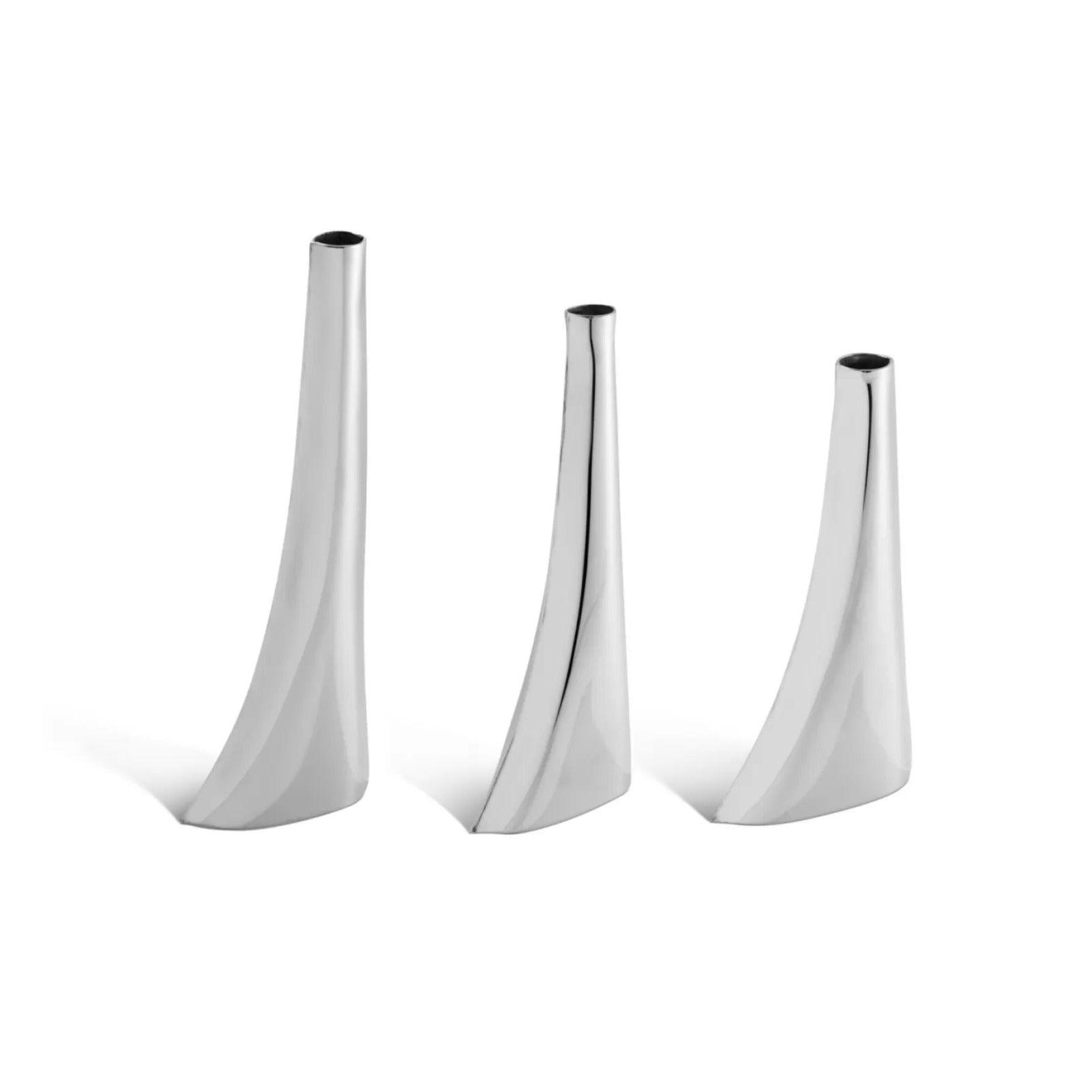 Wazon LEYKI inox Zieta Studio Zestaw 3 wazonów   Eye on Design