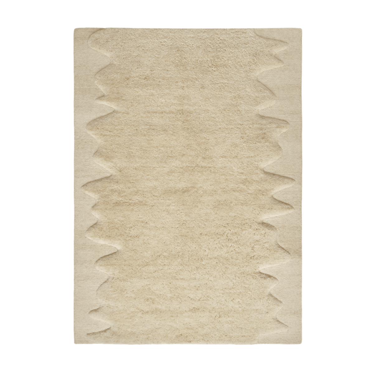 WOBBLE crème tapijt