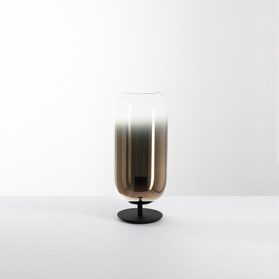 Tafellamp GOPLE bruin met zwarte voet