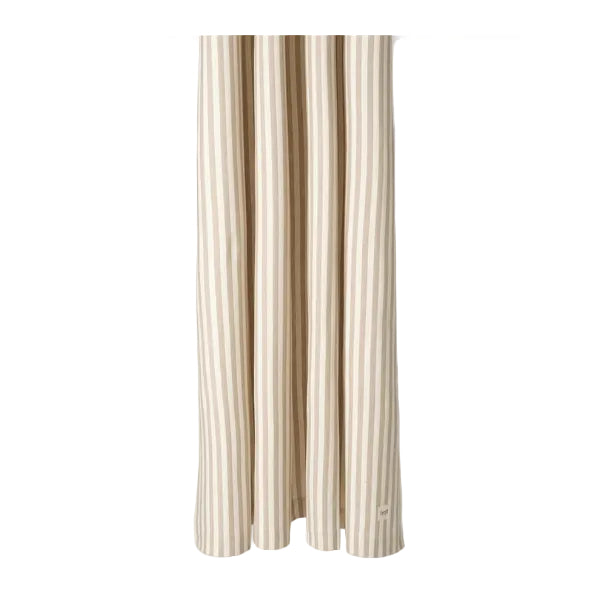 Douchgordijn CHAMBRAY wit met beige