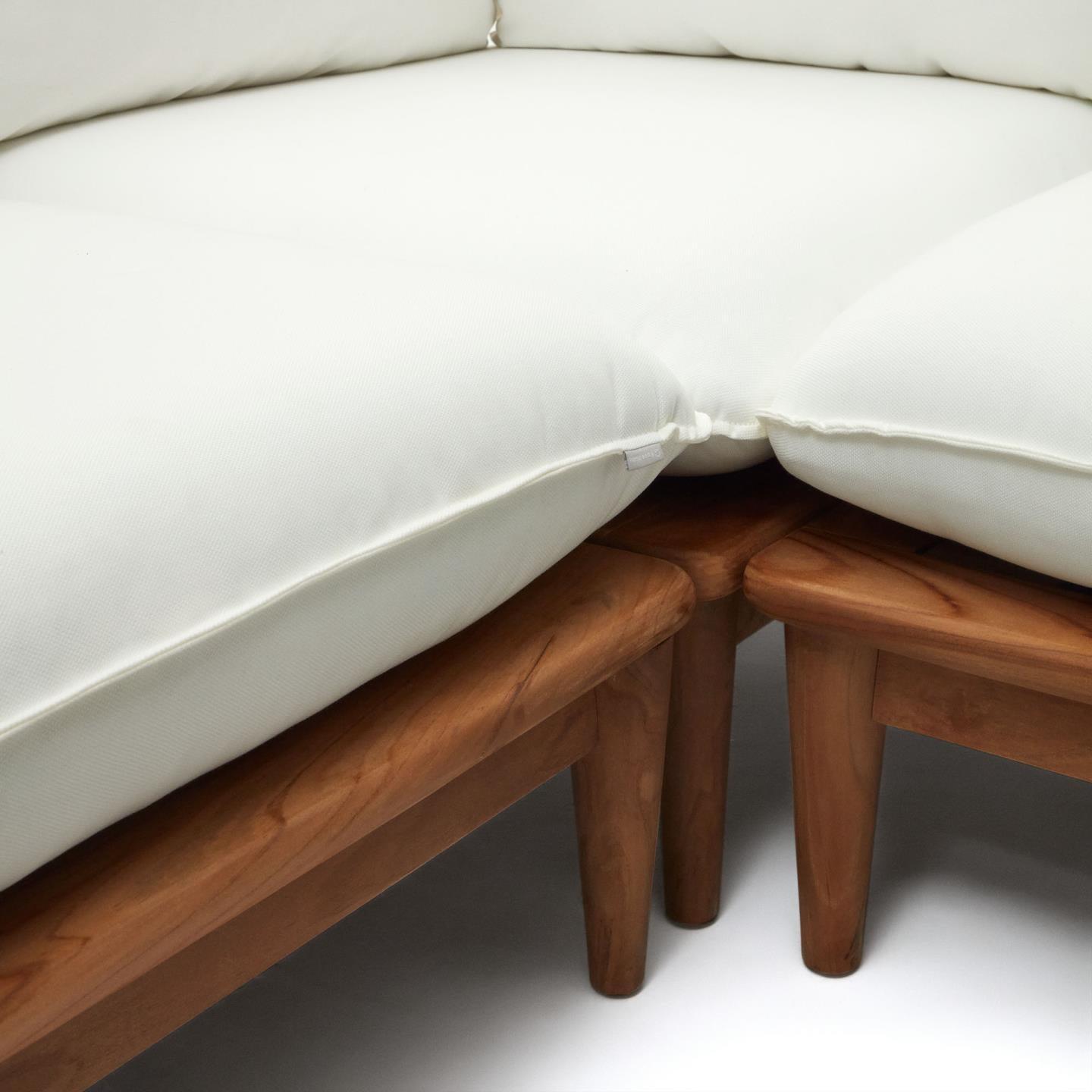 Zestaw ogrodowy z 5-osobowym narożnikiem modułowym PORTITXOL lite drewno tekowe La Forma    Eye on Design