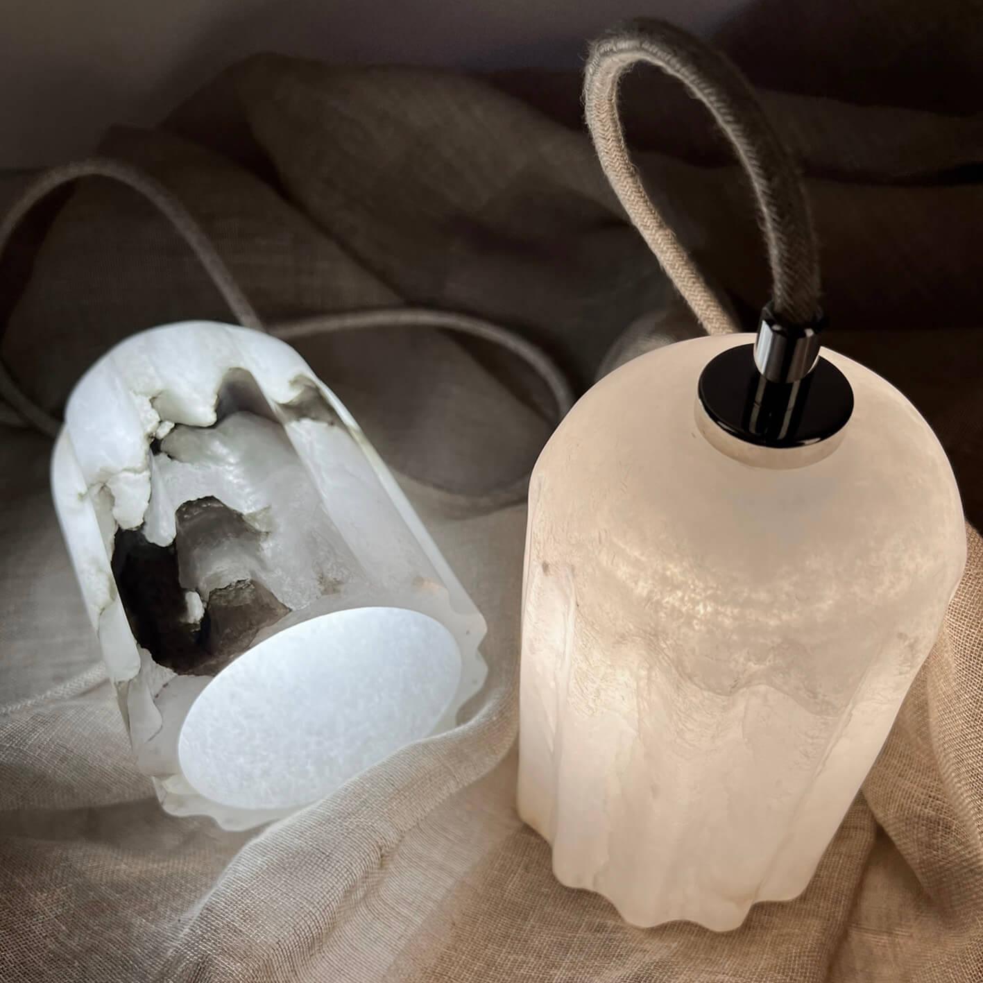 Żyrandol alabastrowy URANIA nikiel Embassy Interiors    Eye on Design