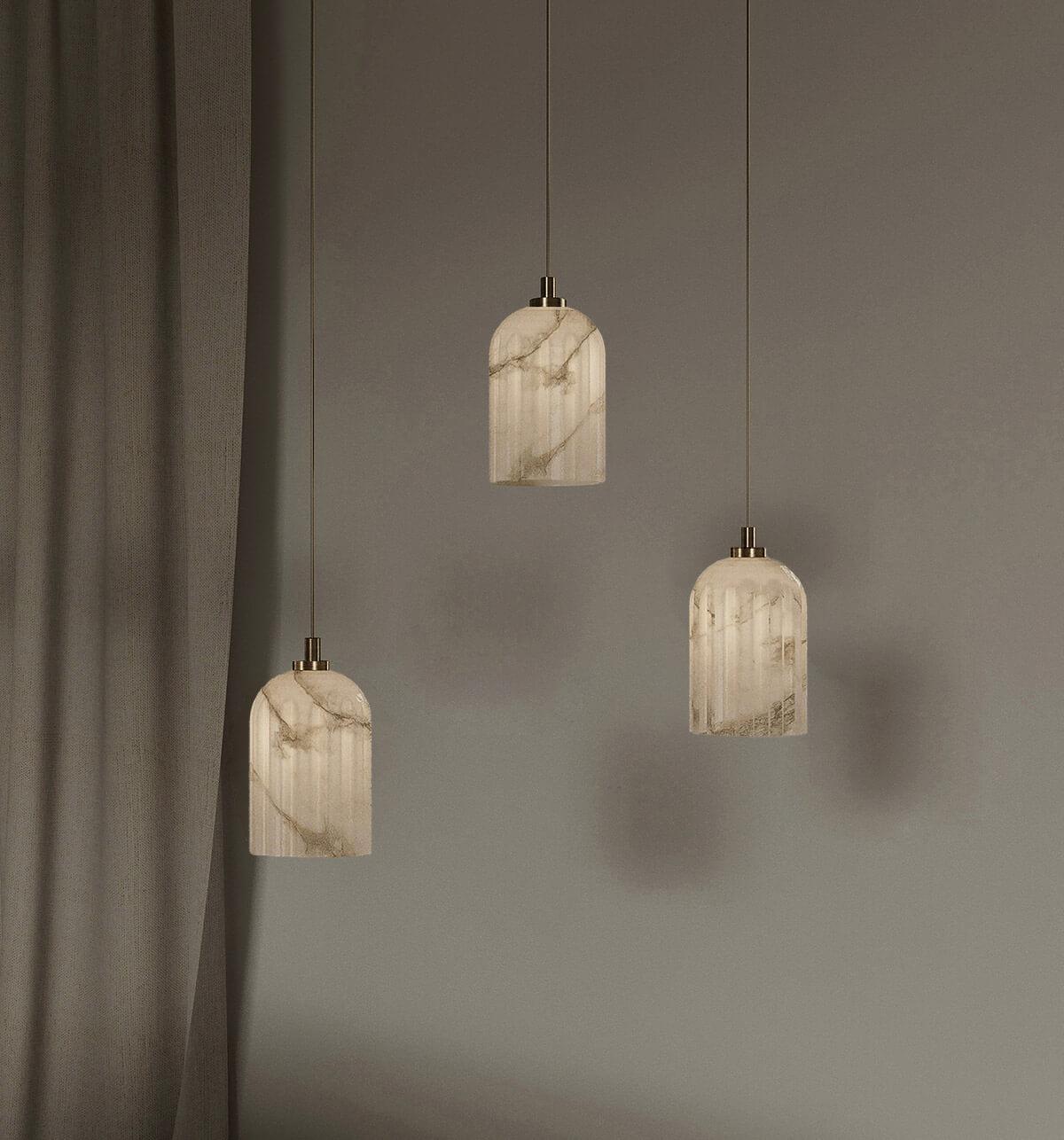 Żyrandol alabastrowy URANIA nikiel Embassy Interiors    Eye on Design