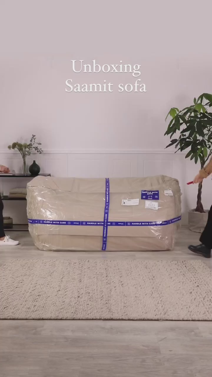 Sofa 3-zits SAAMIT boucle grijs