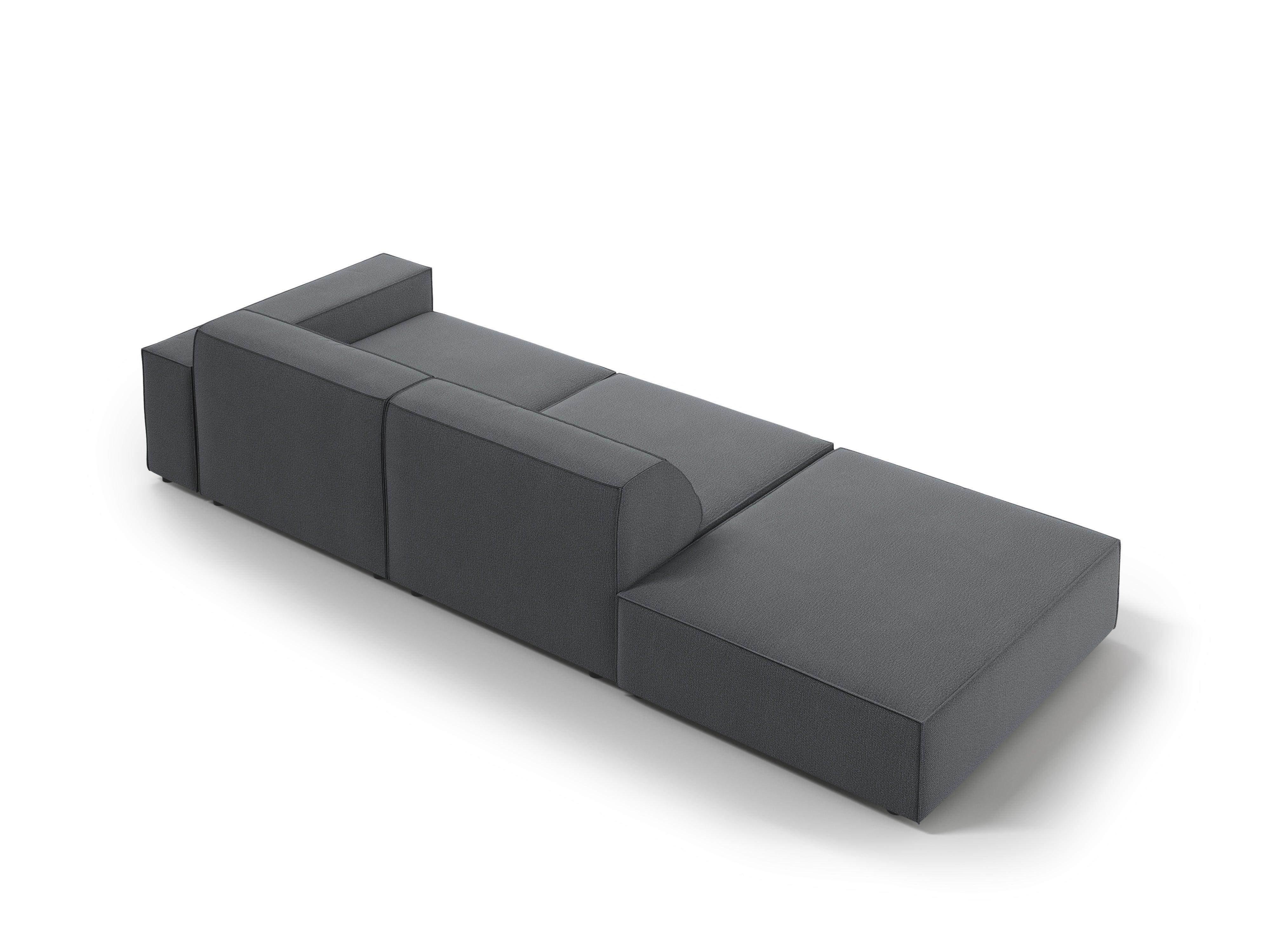 Sofa lewostronna 3-osobowa JODIE ciemnoszary Micadoni    Eye on Design