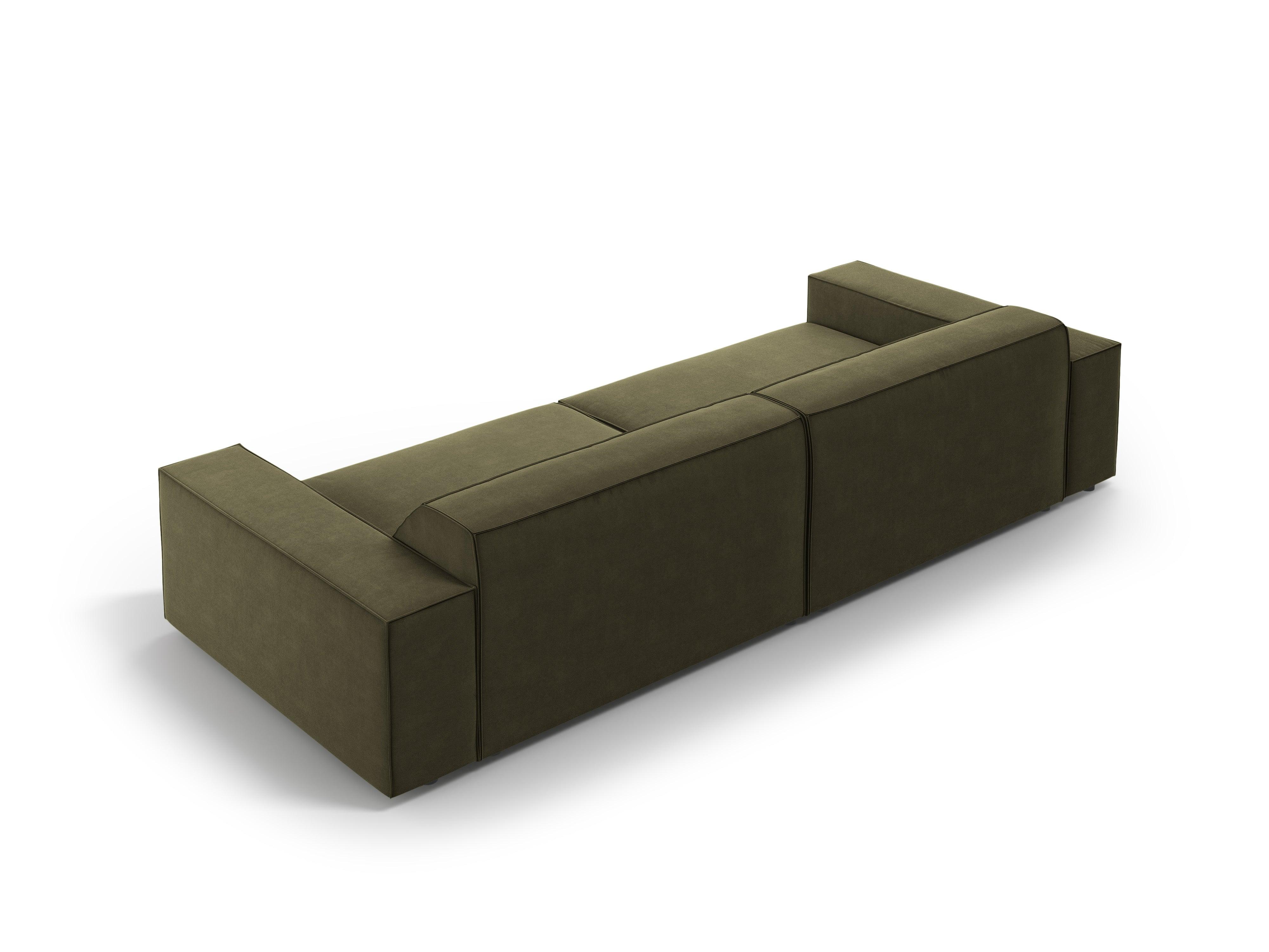 Sofa aksamitna 3-osobowa JODIE zielony Micadoni    Eye on Design