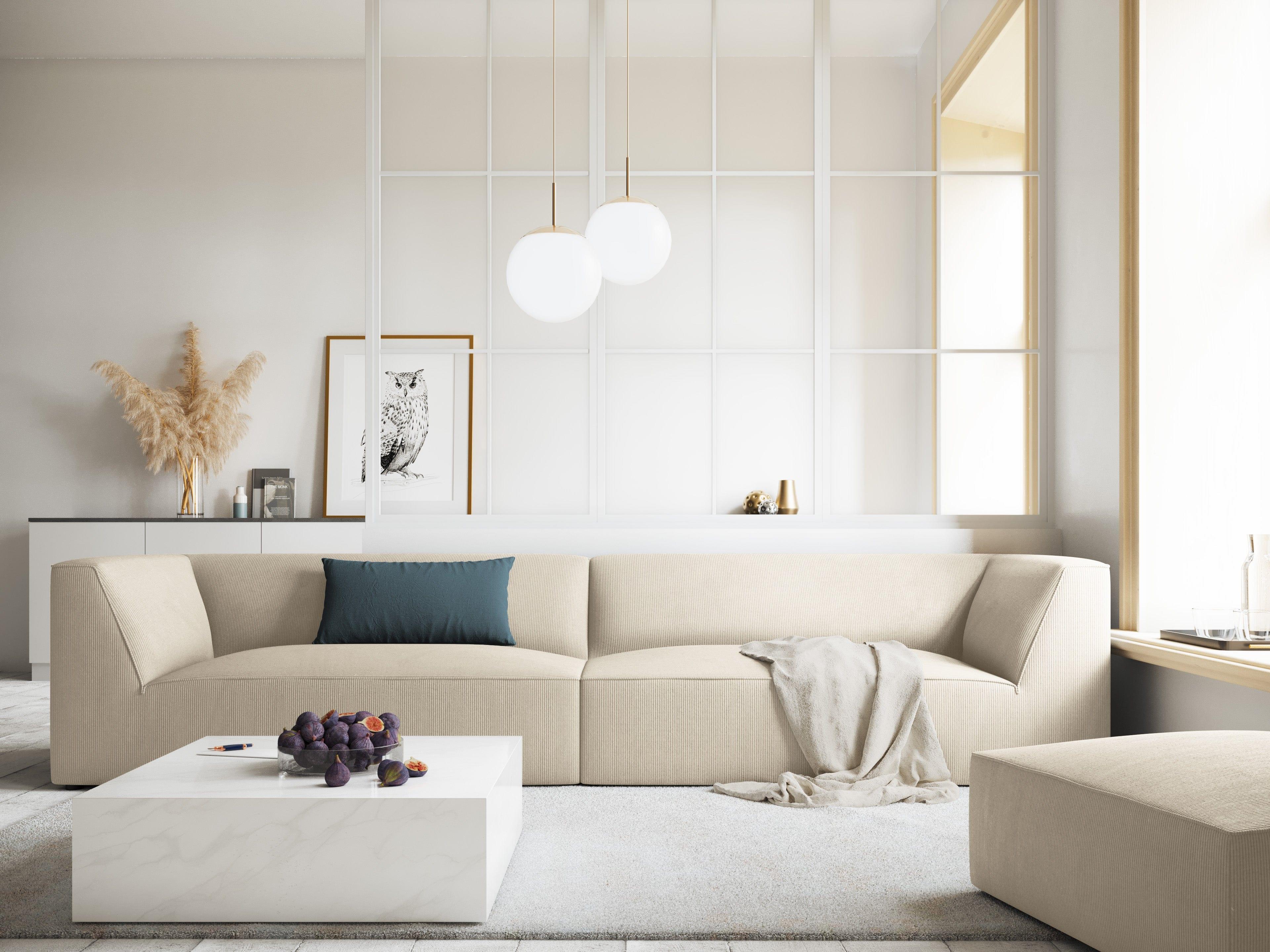 Sofa sztruksowa RUBY beżowy Micadoni    Eye on Design