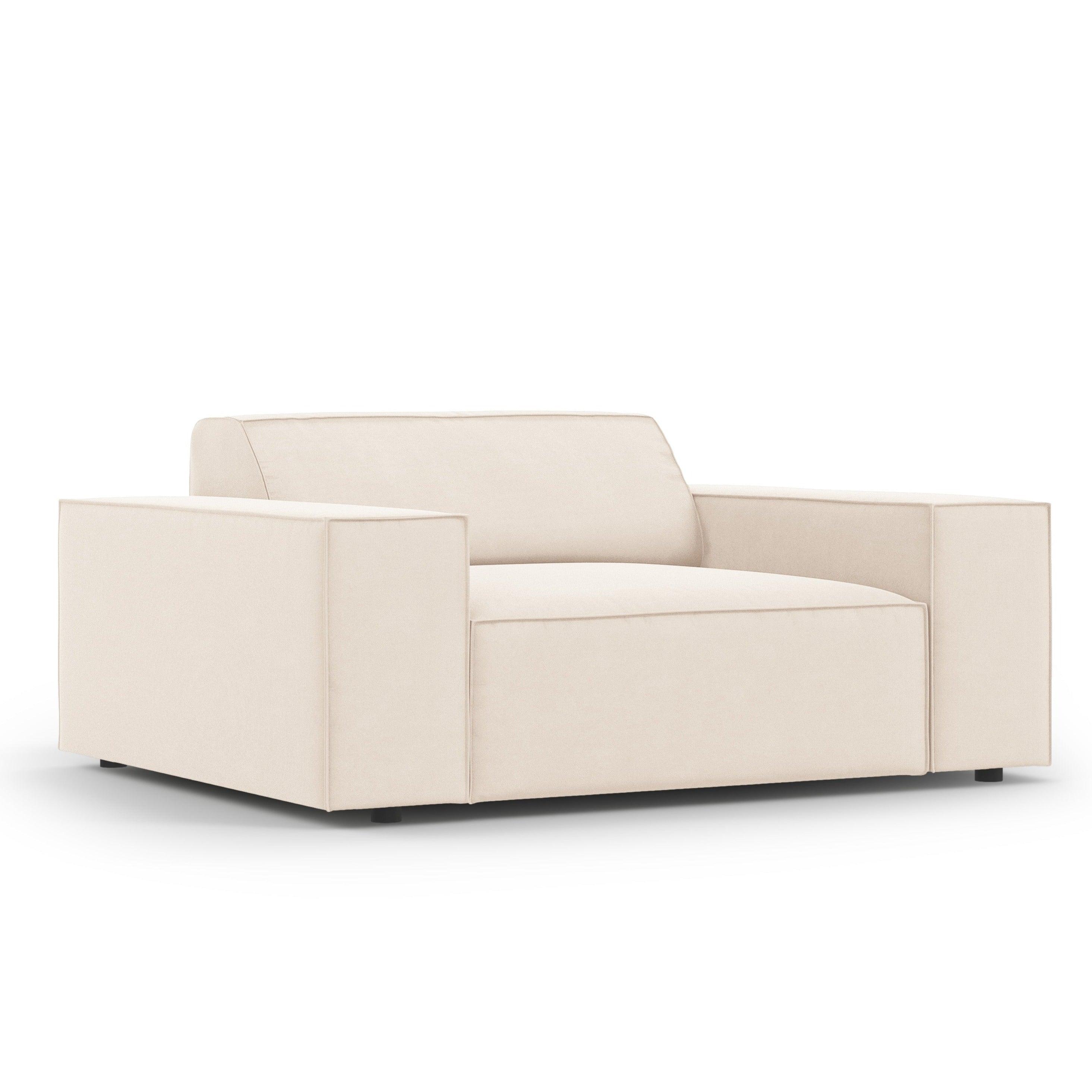 Fotel aksamitny JODIE jasnobeżowy Micadoni    Eye on Design