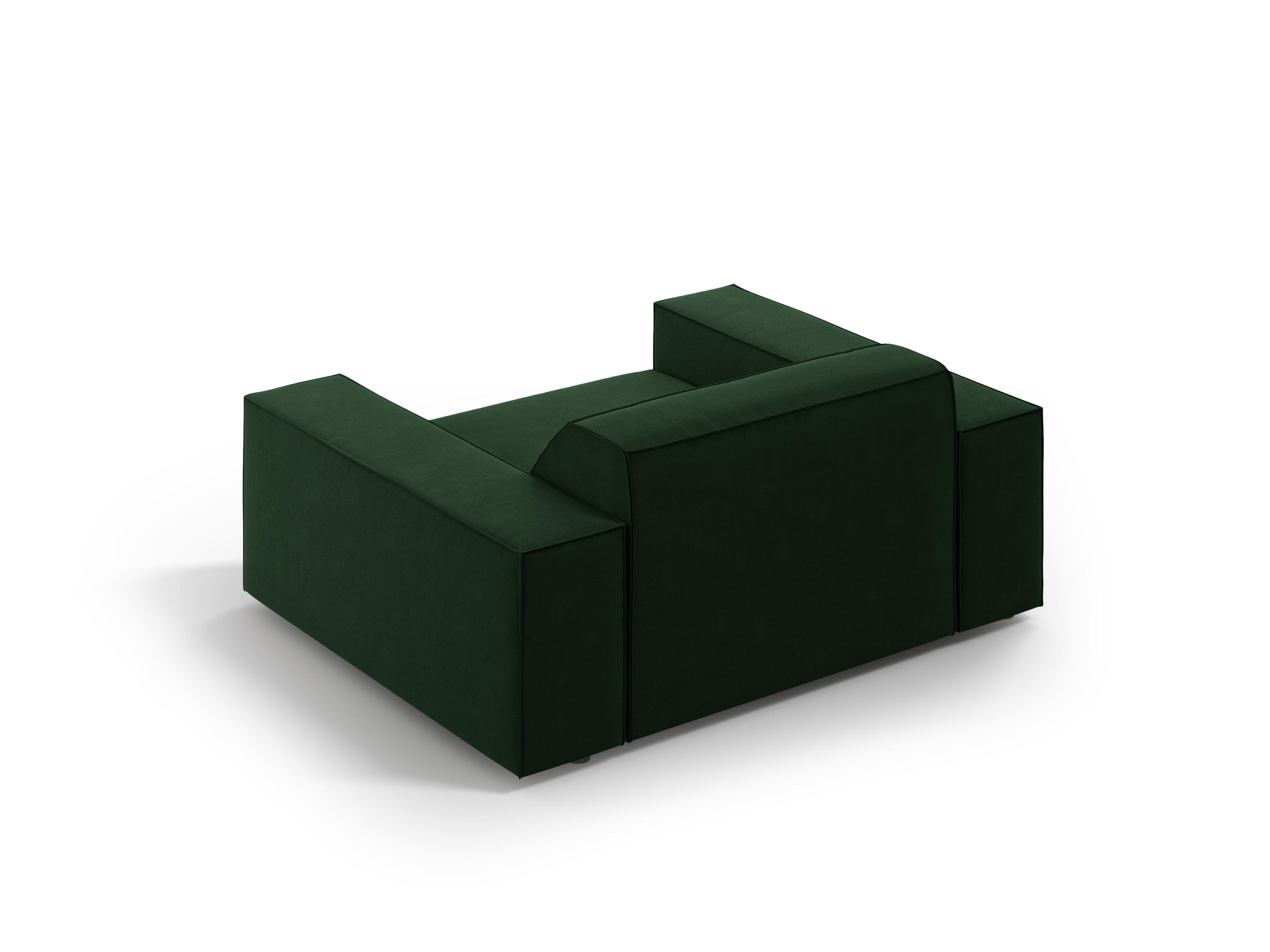 Fotel aksamitny JODIE butelkowa zieleń Micadoni    Eye on Design