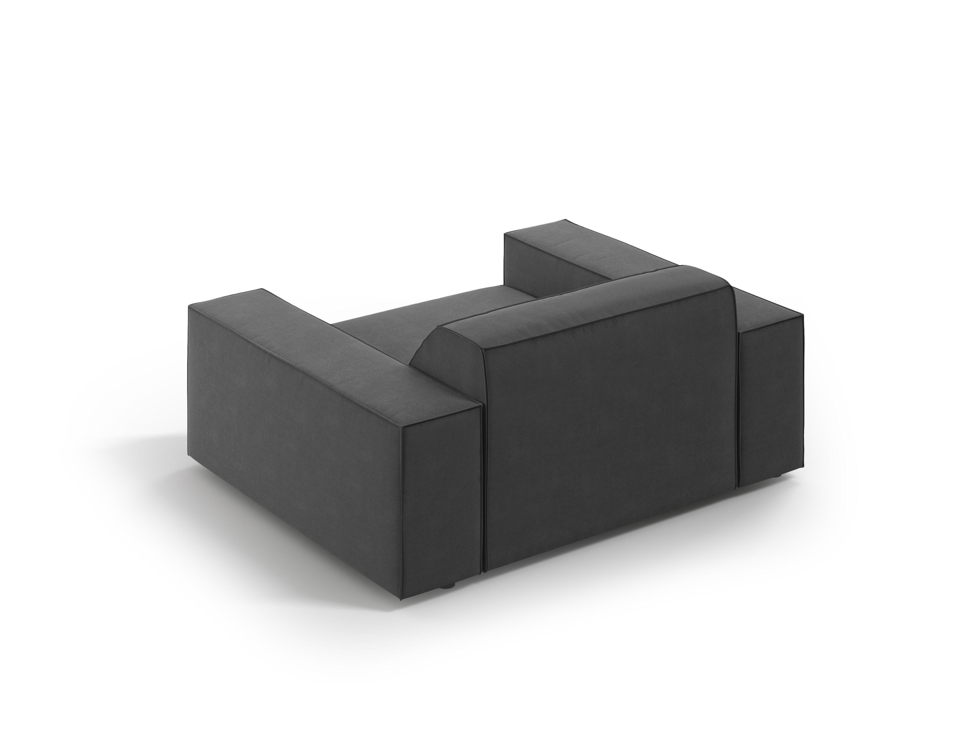 Fotel aksamitny JODIE ciemnoszary Micadoni    Eye on Design