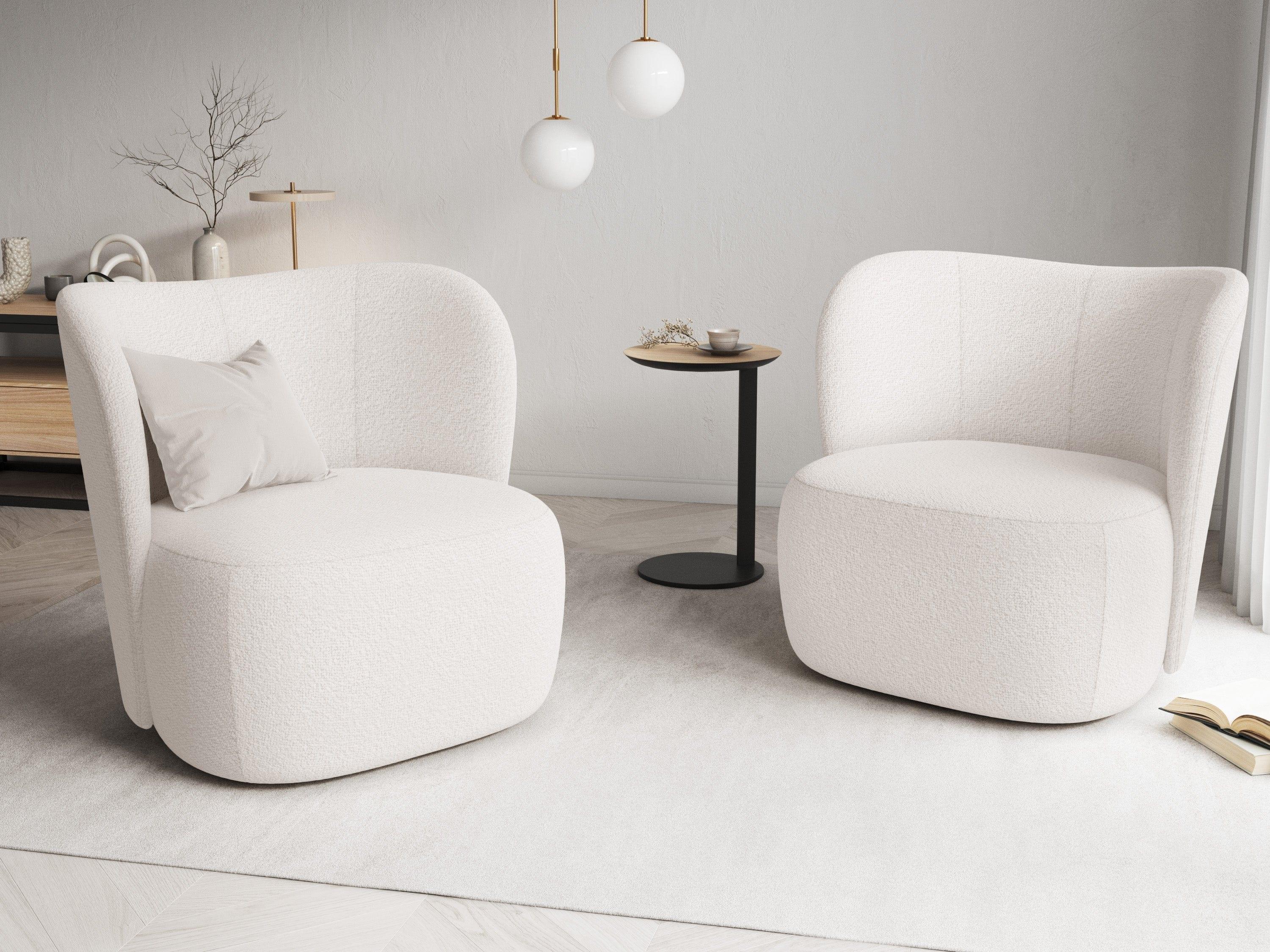 Fotel SAAMIT boucle beżowy Micadoni    Eye on Design