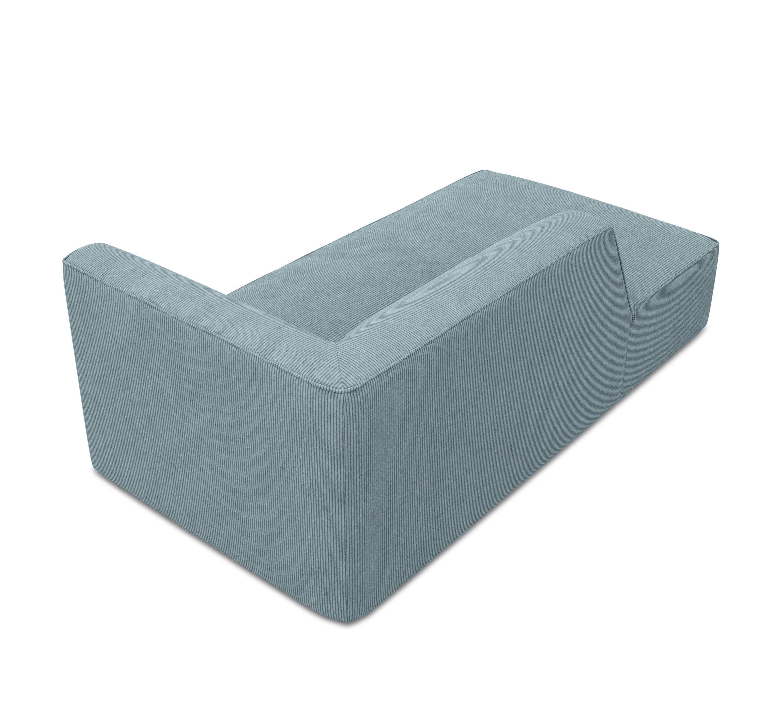 Szezlong sztruksowy lewostronny RUBY jasnoniebieski Micadoni    Eye on Design