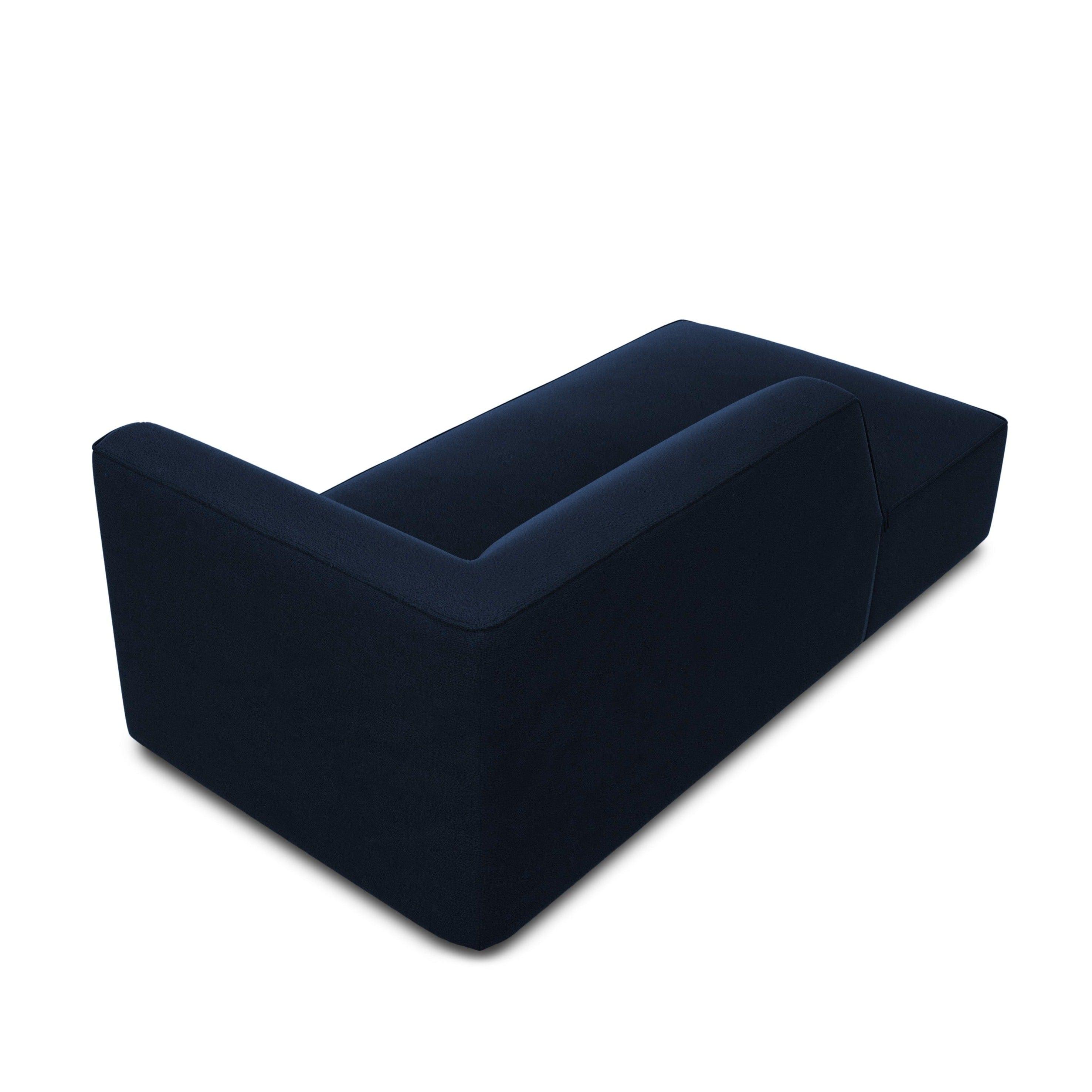 Szezlong aksamitny lewostronny RUBY granat królewski Micadoni    Eye on Design