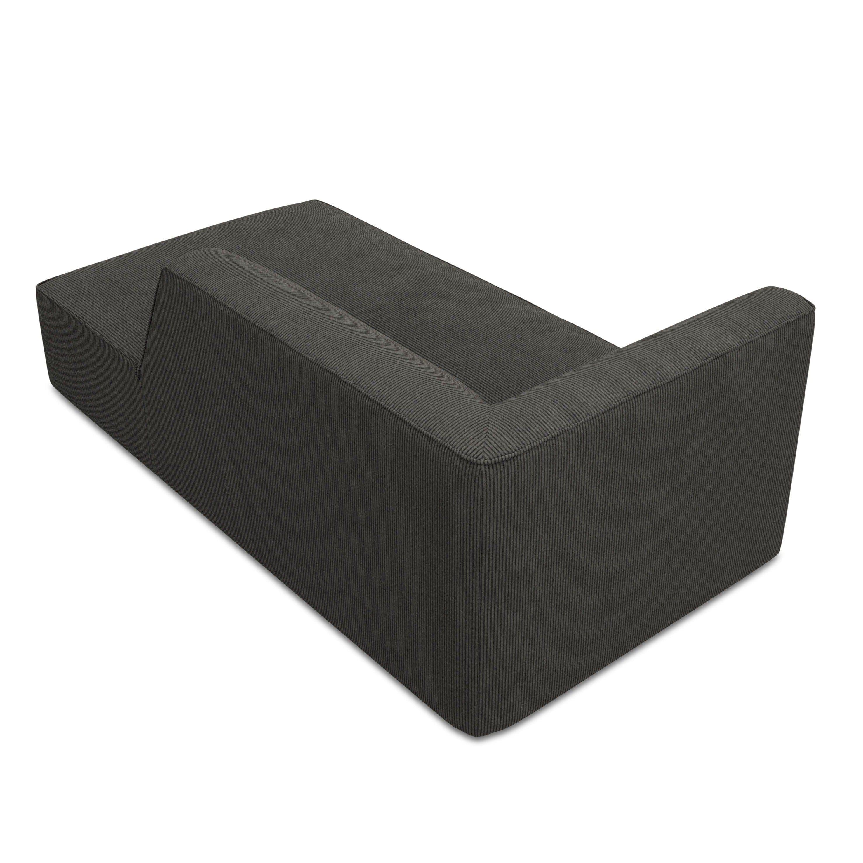 Szezlong sztruksowy prawostronny RUBY ciemnoszary Micadoni    Eye on Design