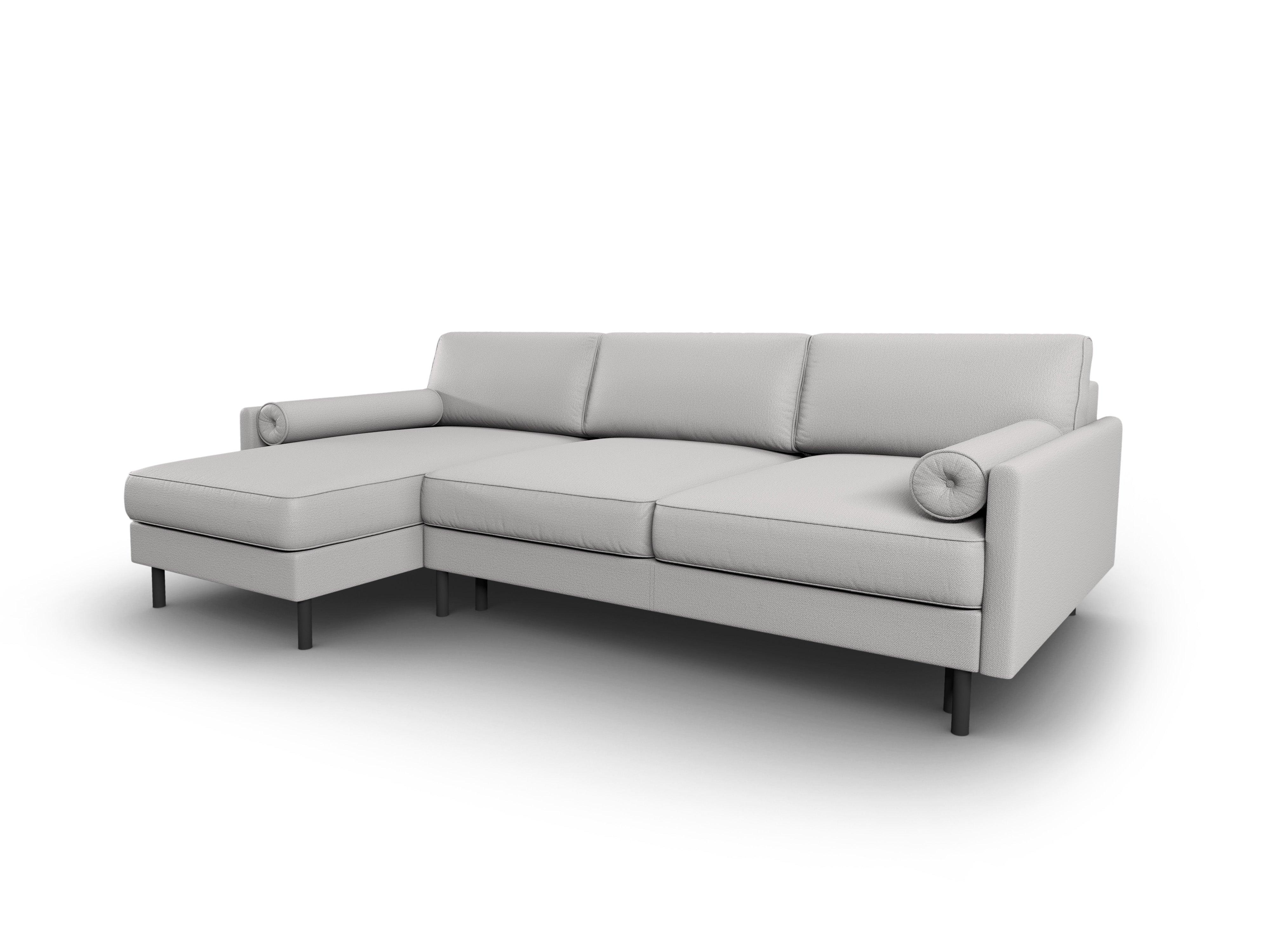 Narożnik lewostronny z funkcją spania SCOTT jasnoszary Micadoni    Eye on Design